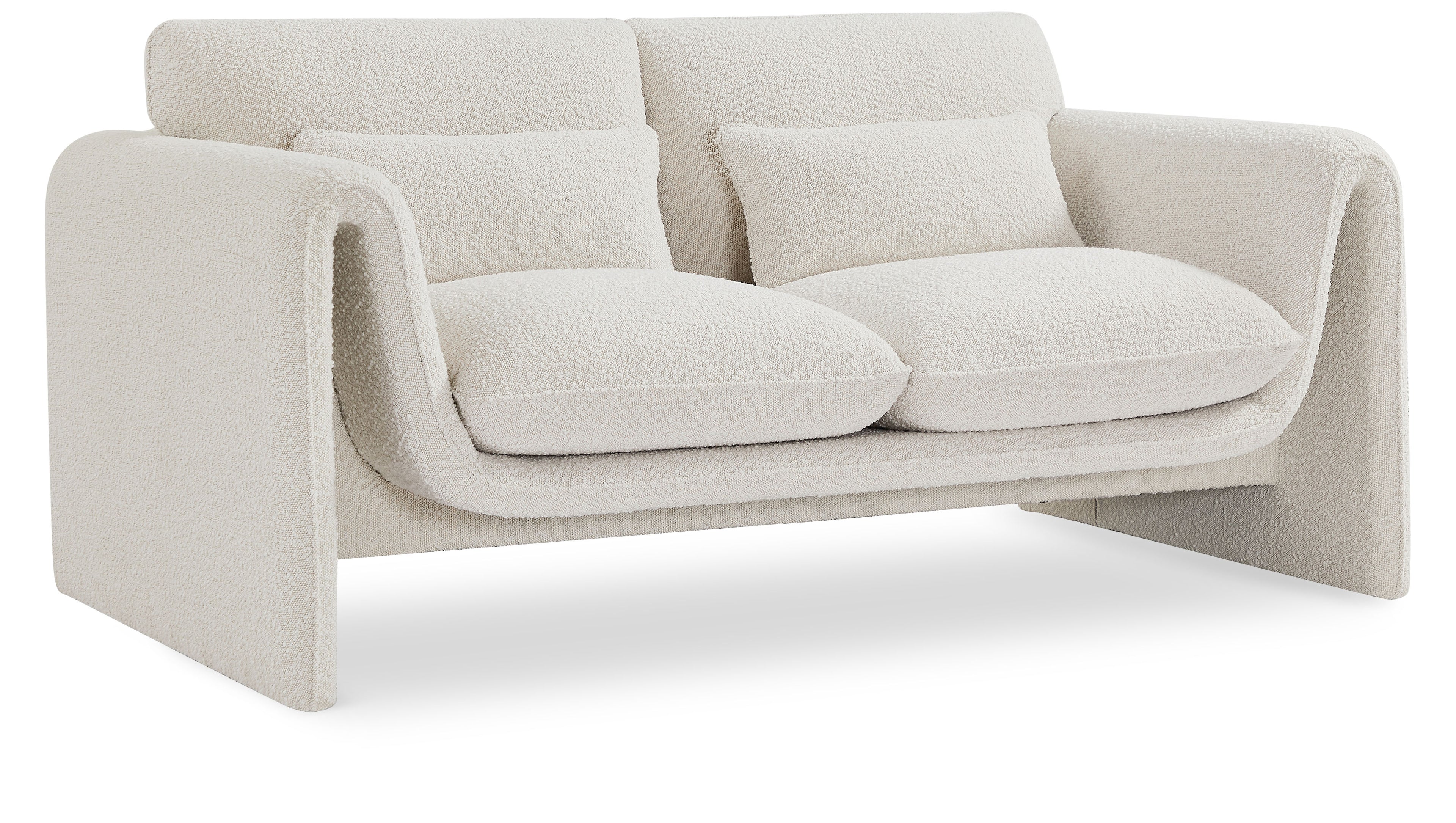 Stylus Boucle Fabric Loveseat