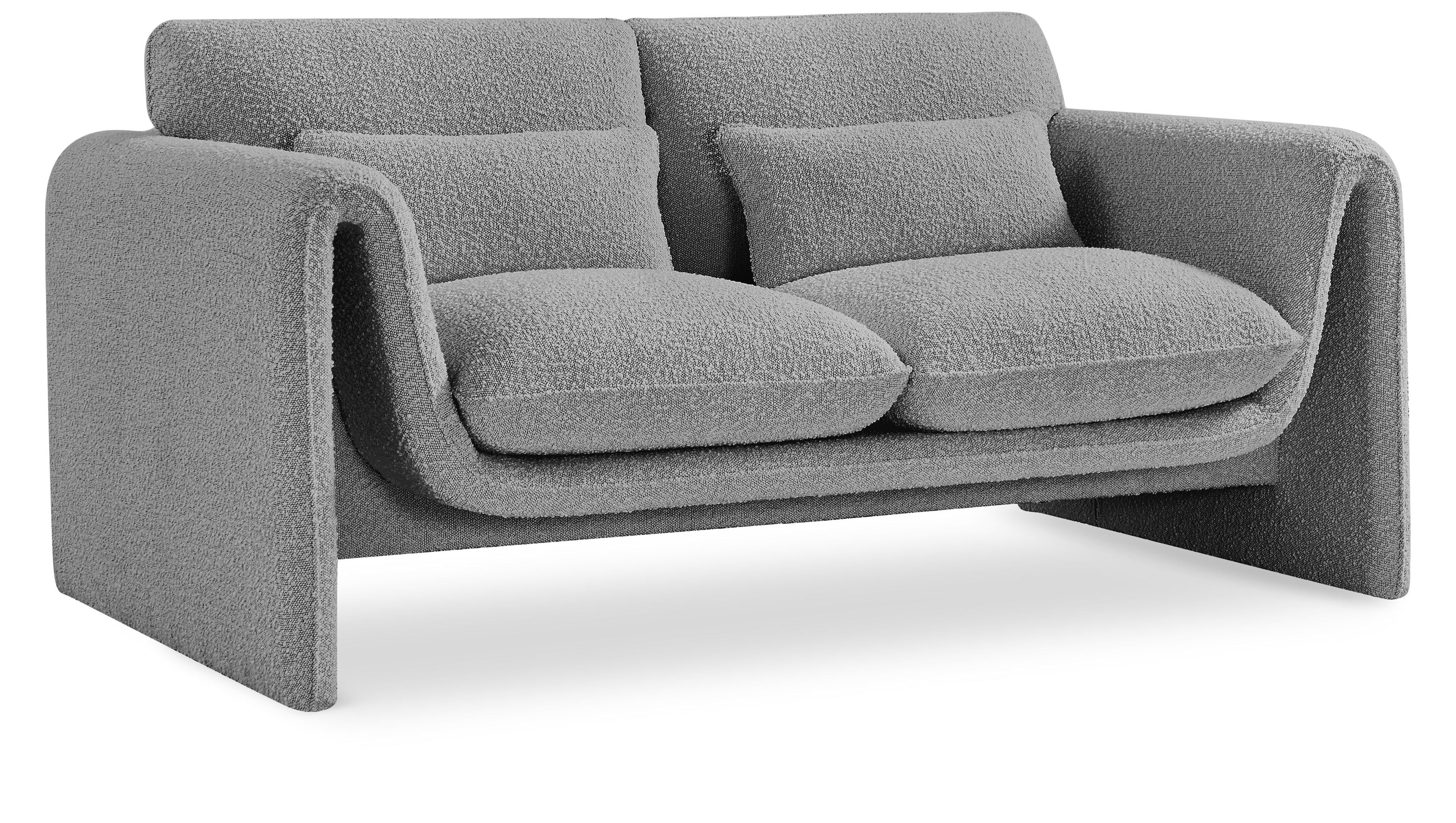 Stylus Boucle Fabric Loveseat