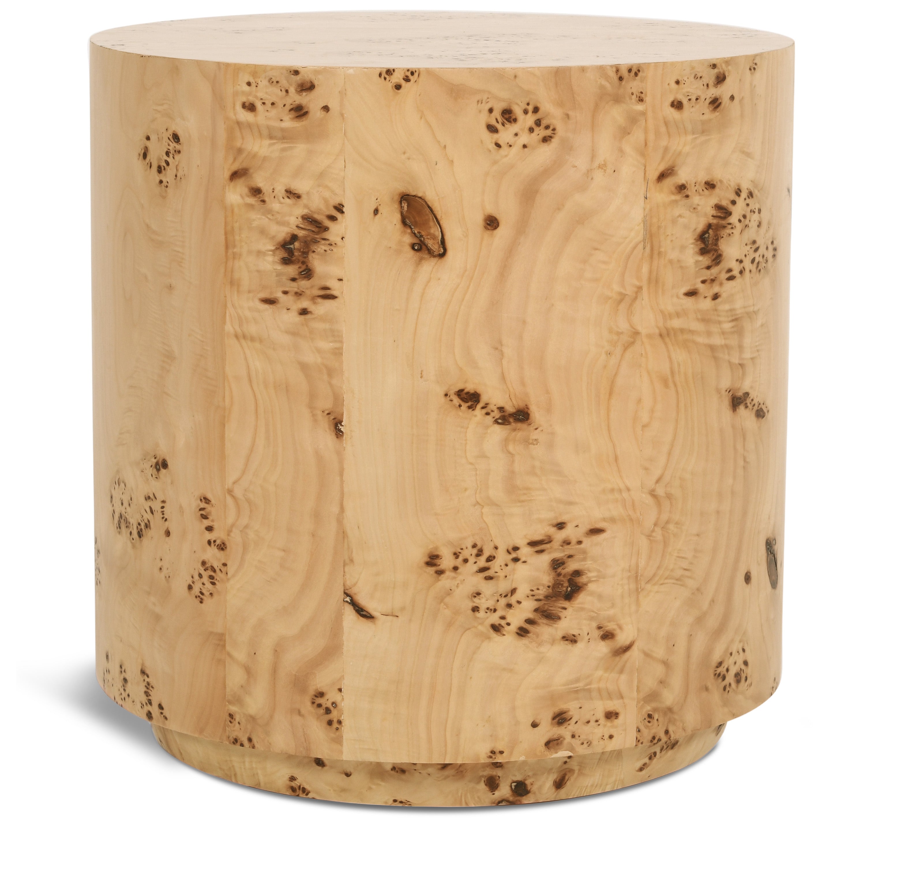 Burl Ash End Table