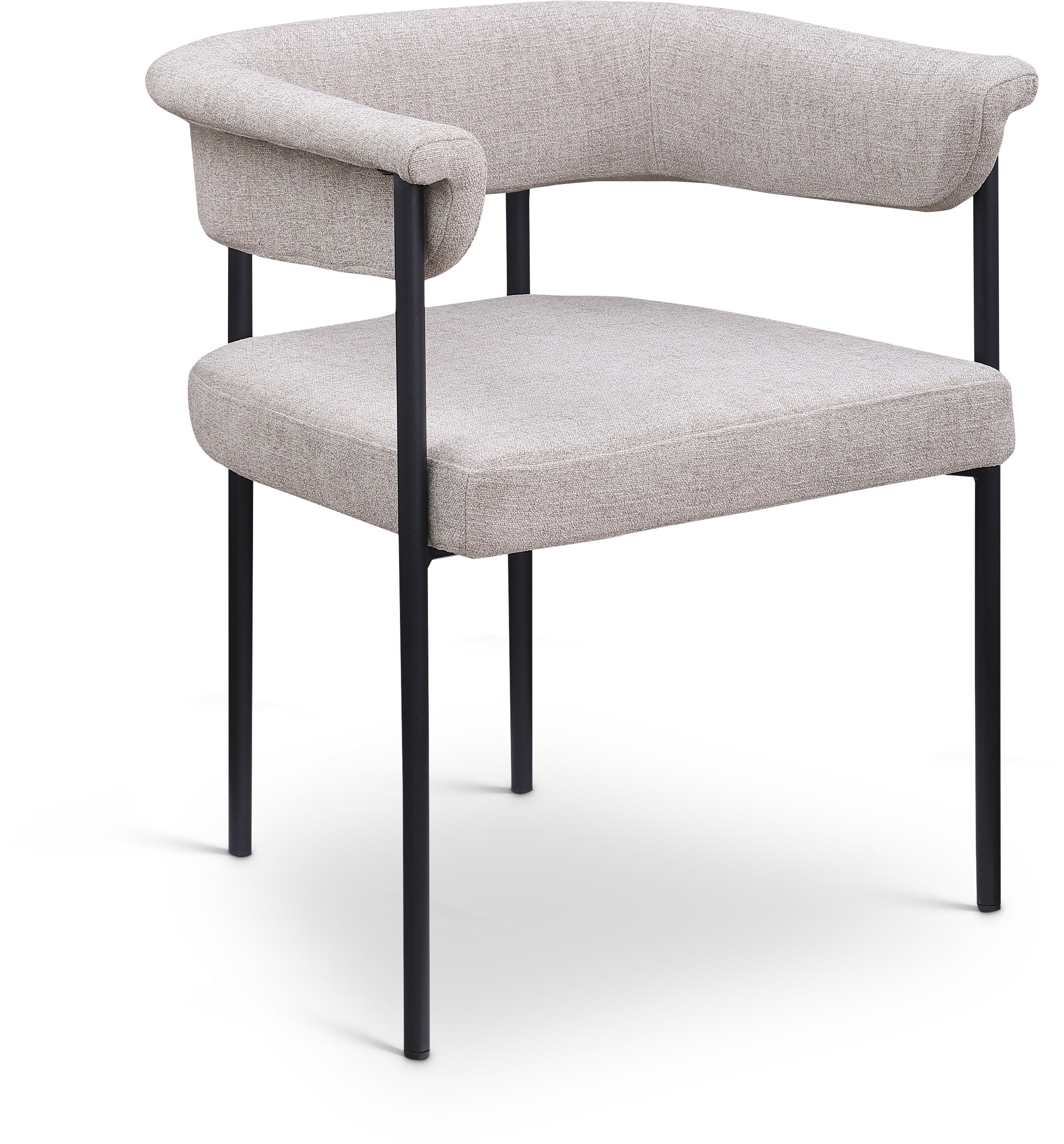 Malin Linen Textured Fabric Dining Chair, Set of 2