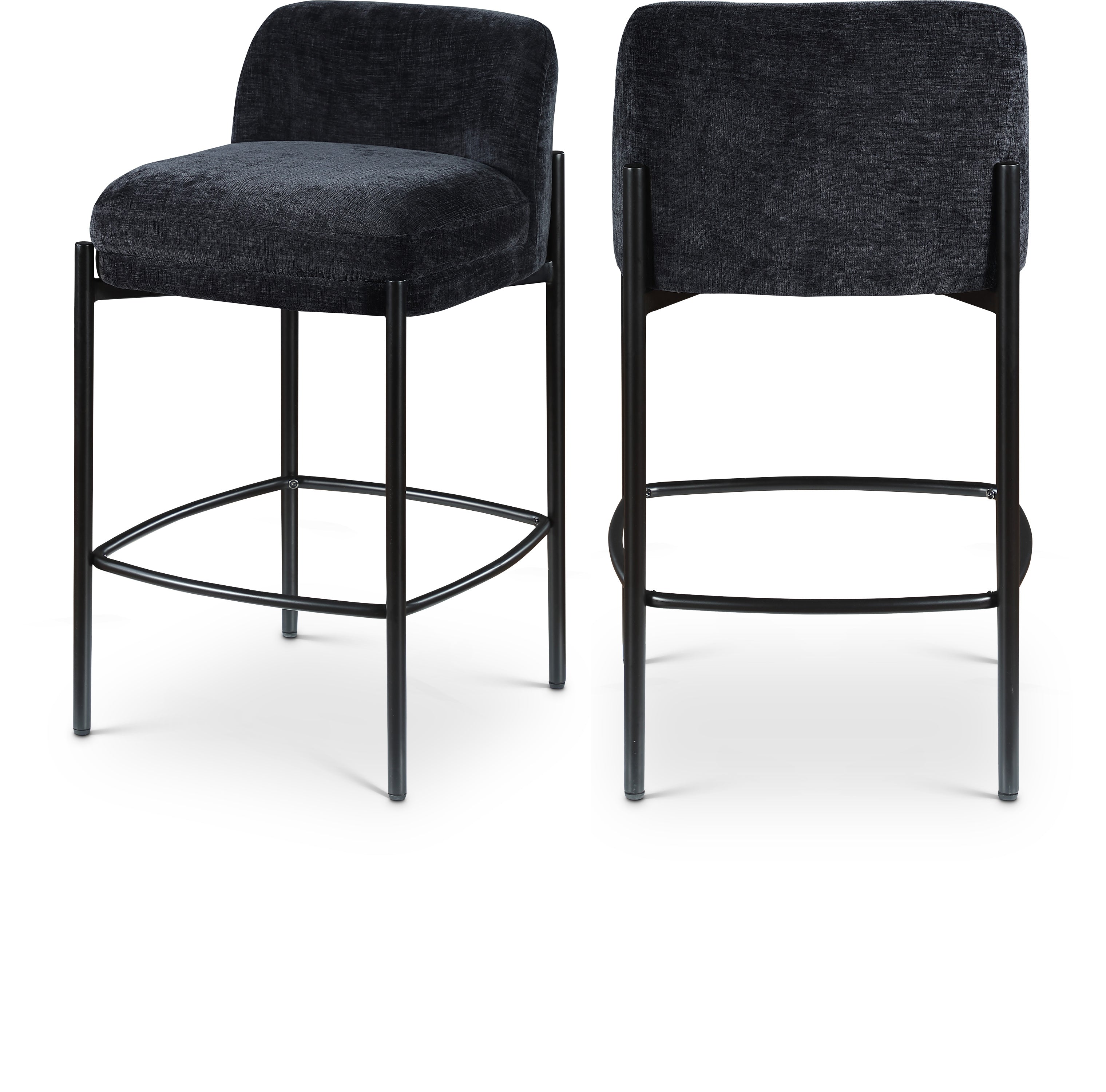 Burton Chenille Fabric Stool, Set of 2