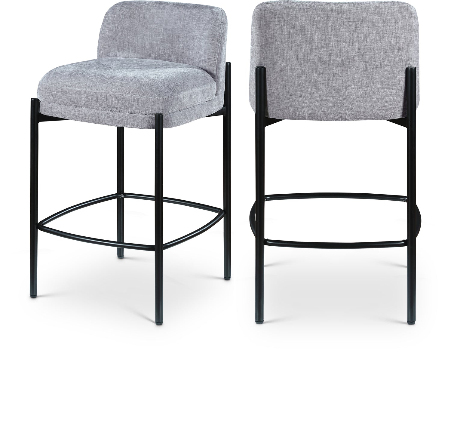 Burton Chenille Fabric Stool, Set of 2