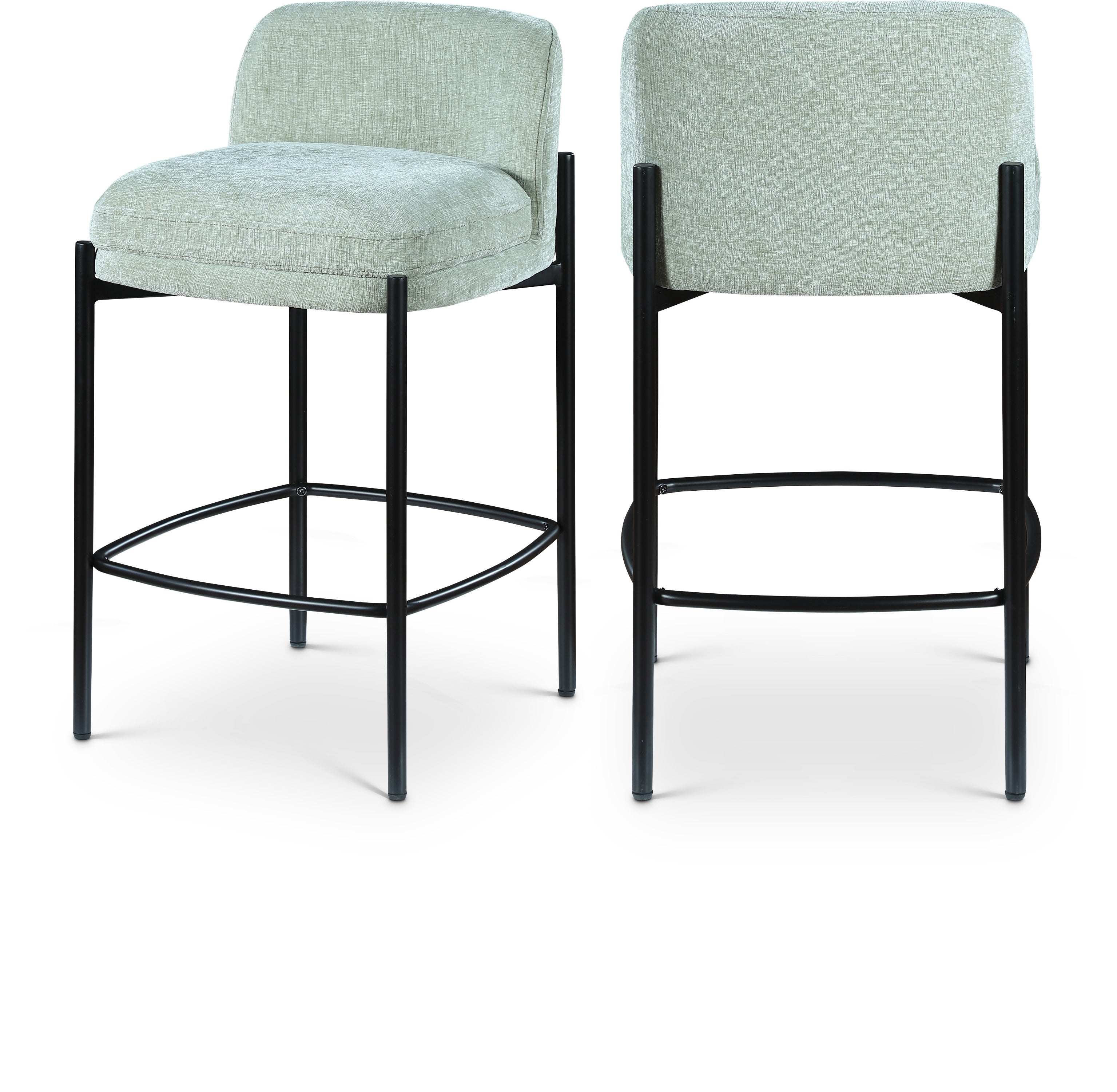 Burton Chenille Fabric Stool, Set of 2