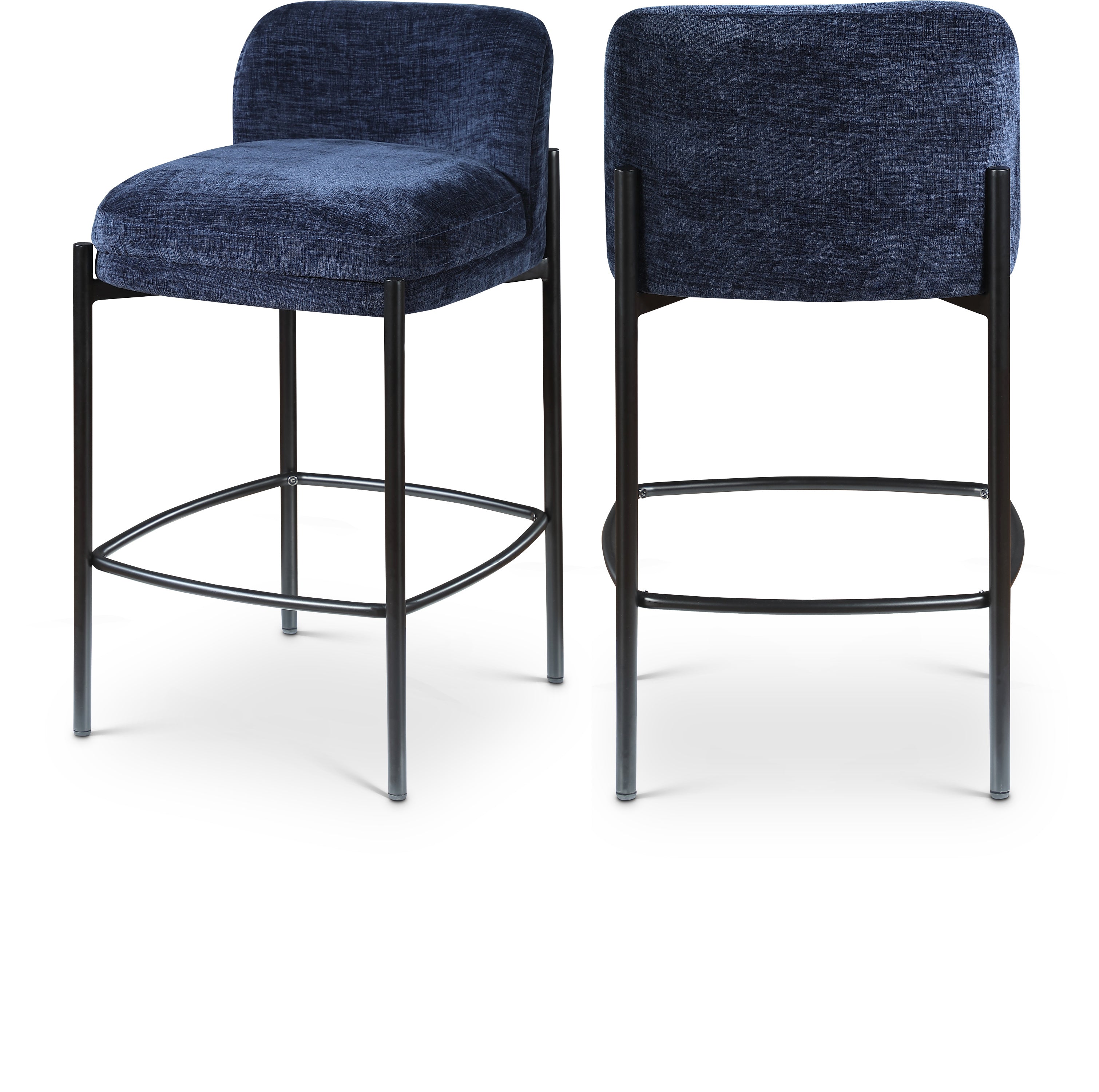 Burton Chenille Fabric Stool, Set of 2