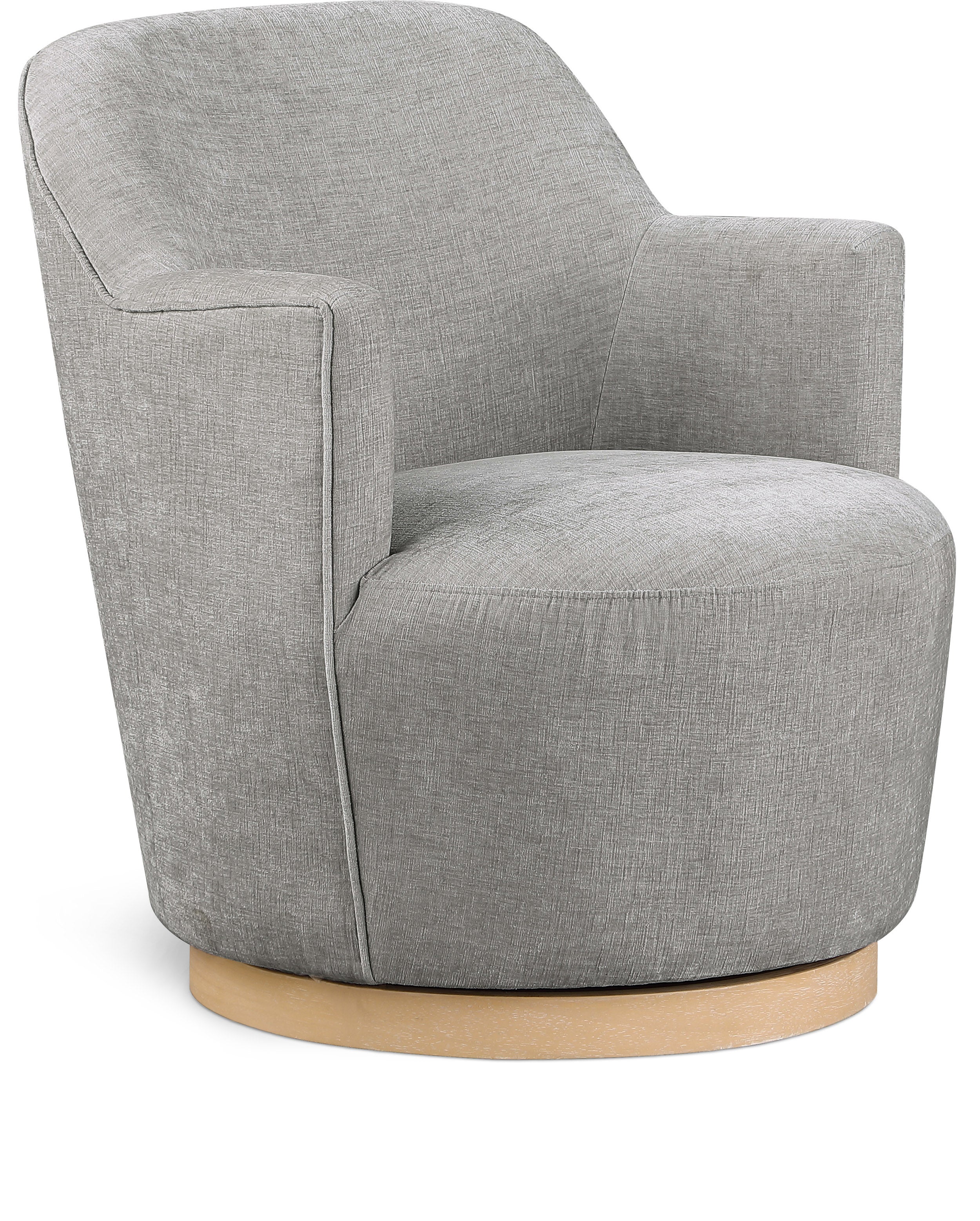 Clarita Chenille Fabric Swivel Accent Chair