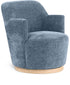 Clarita Chenille Fabric Swivel Accent Chair