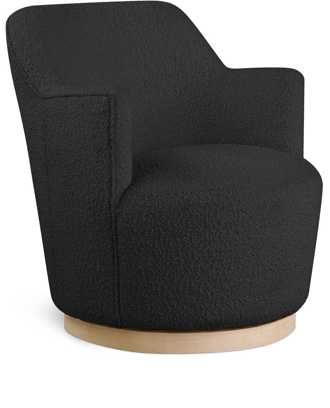 Clarita Boucle Fabric Swivel Accent Chair