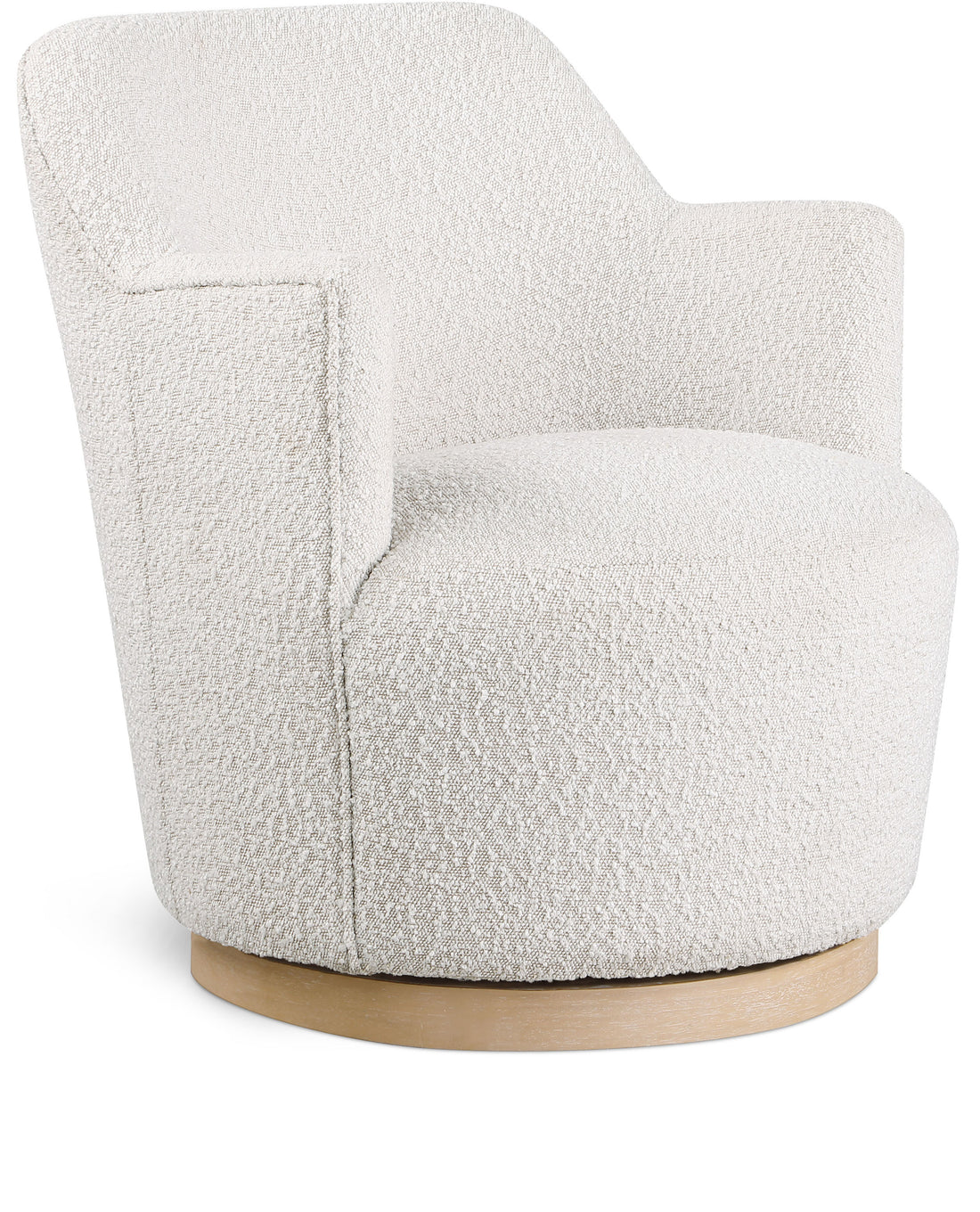 Clarita Boucle Fabric Swivel Accent Chair