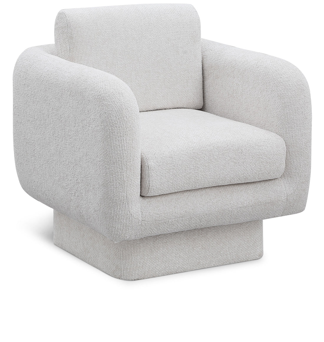 Alessandra Chenille Fabric Swivel Accent Chair