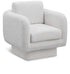 Alessandra Chenille Fabric Swivel Accent Chair