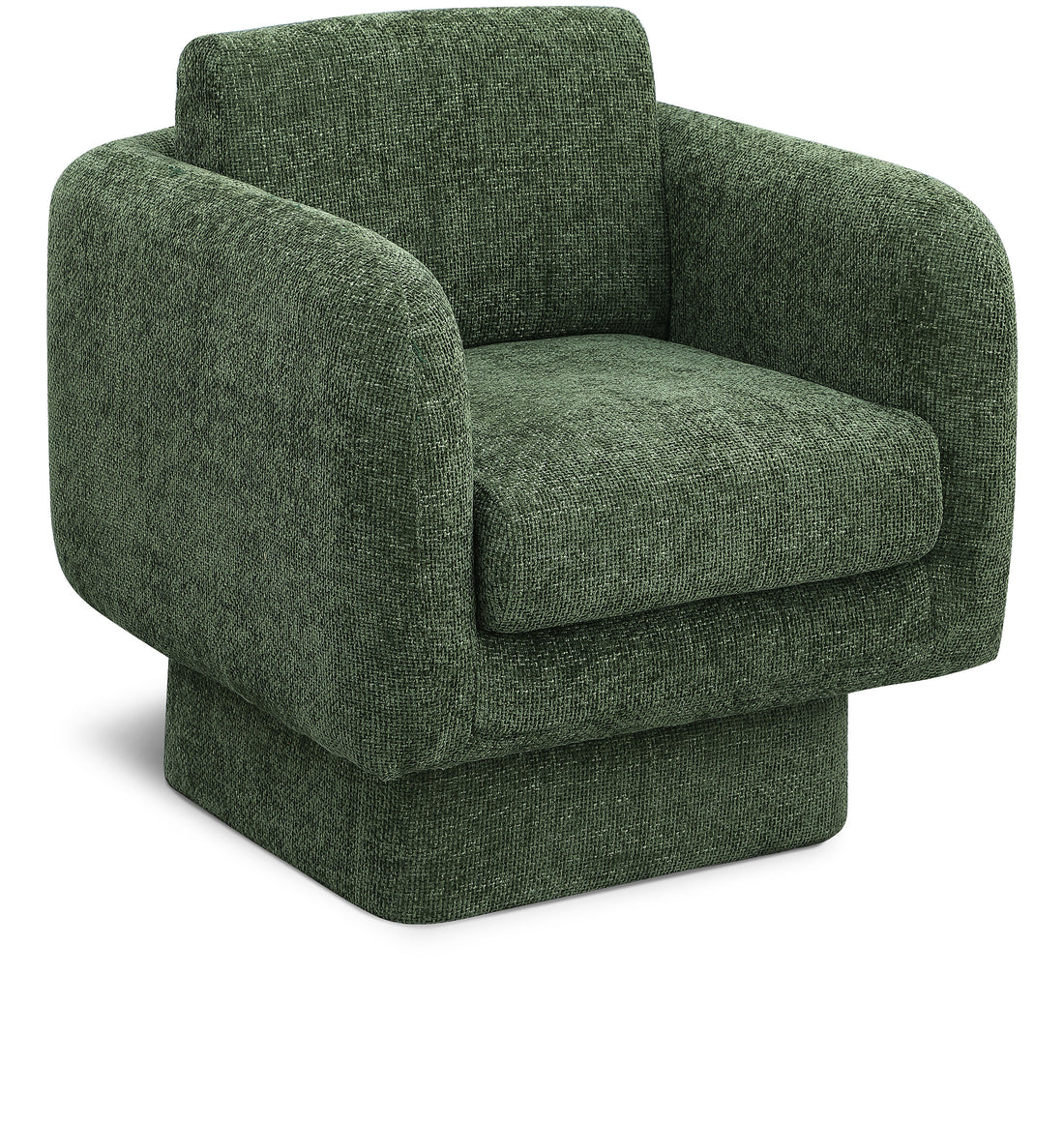 Alessandra Chenille Fabric Swivel Accent Chair