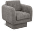 Alessandra Chenille Fabric Swivel Accent Chair