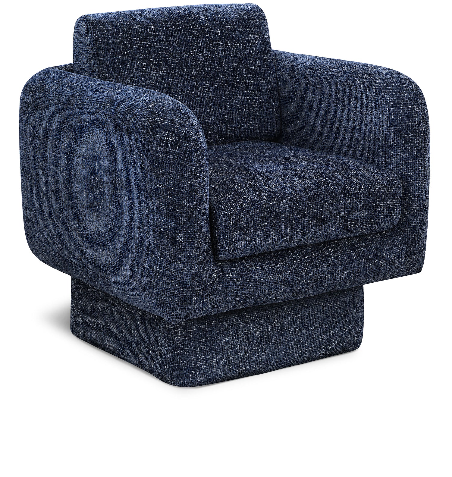 Alessandra Chenille Fabric Swivel Accent Chair