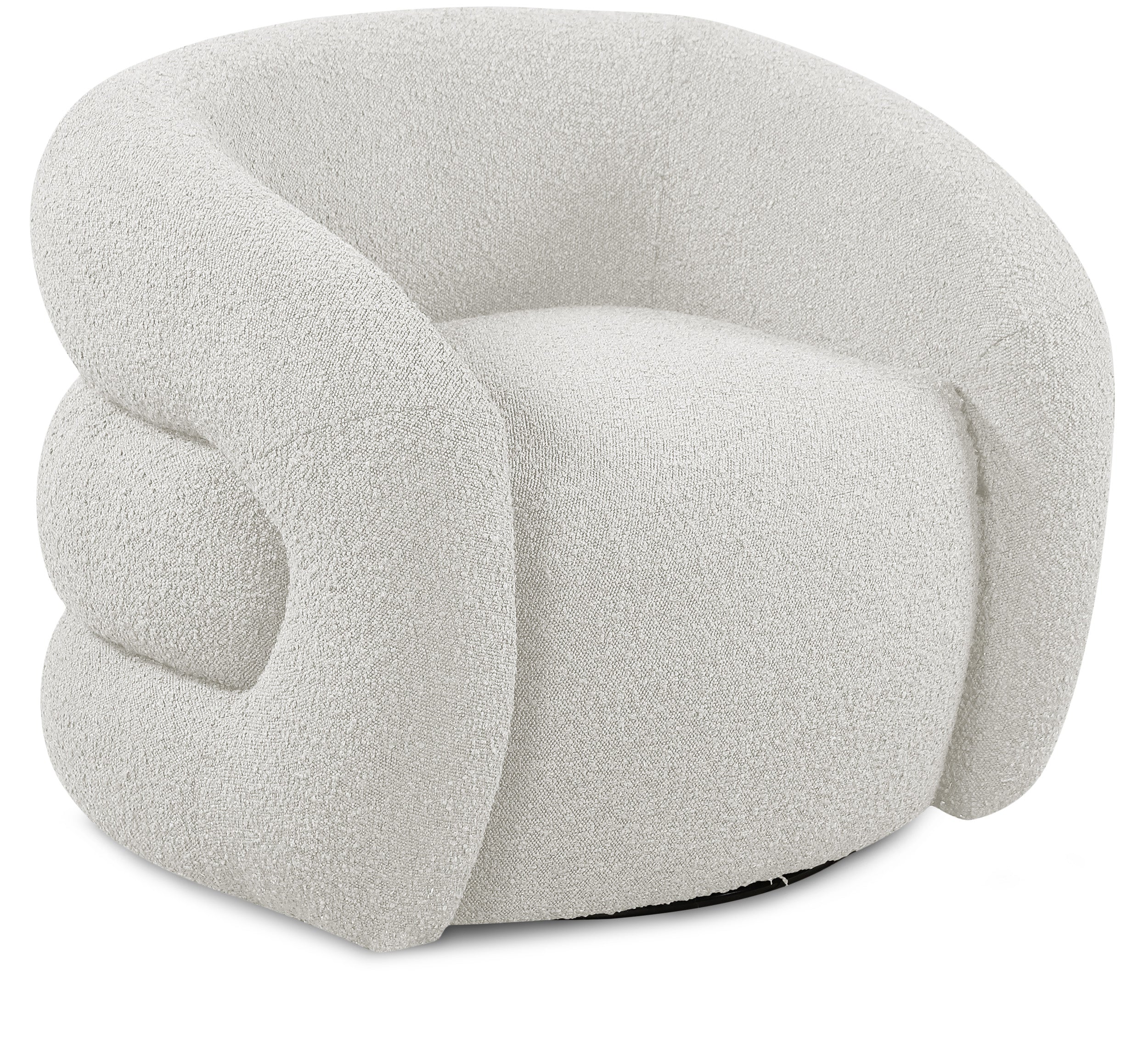 Roxbury Boucle Fabric Swivel Accent Chair