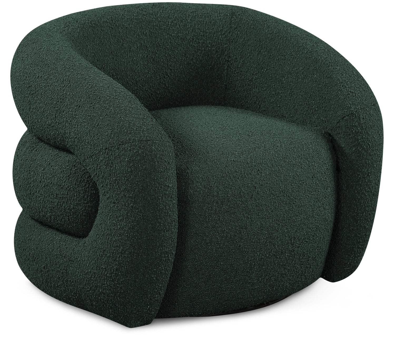 Roxbury Boucle Fabric Swivel Accent Chair