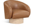 Gibson Vegan Leather Swivel Accent Chair