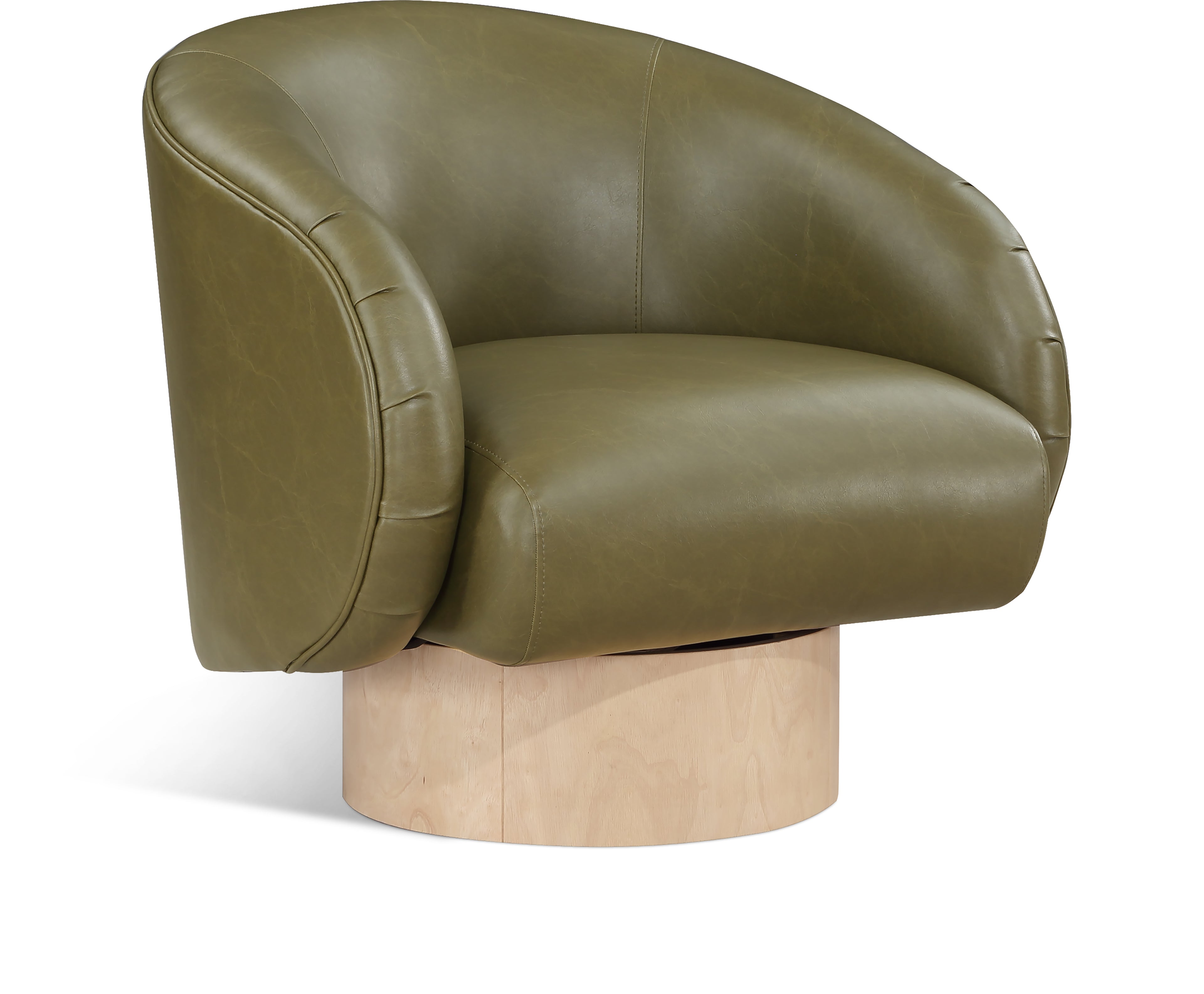 Gibson Vegan Leather Swivel Accent Chair