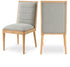 Bristol Linen Textured Fabric Dining Chair, Set of 2