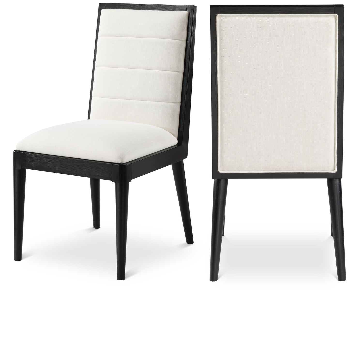 Bristol Linen Textured Fabric Dining Chair, Set of 2