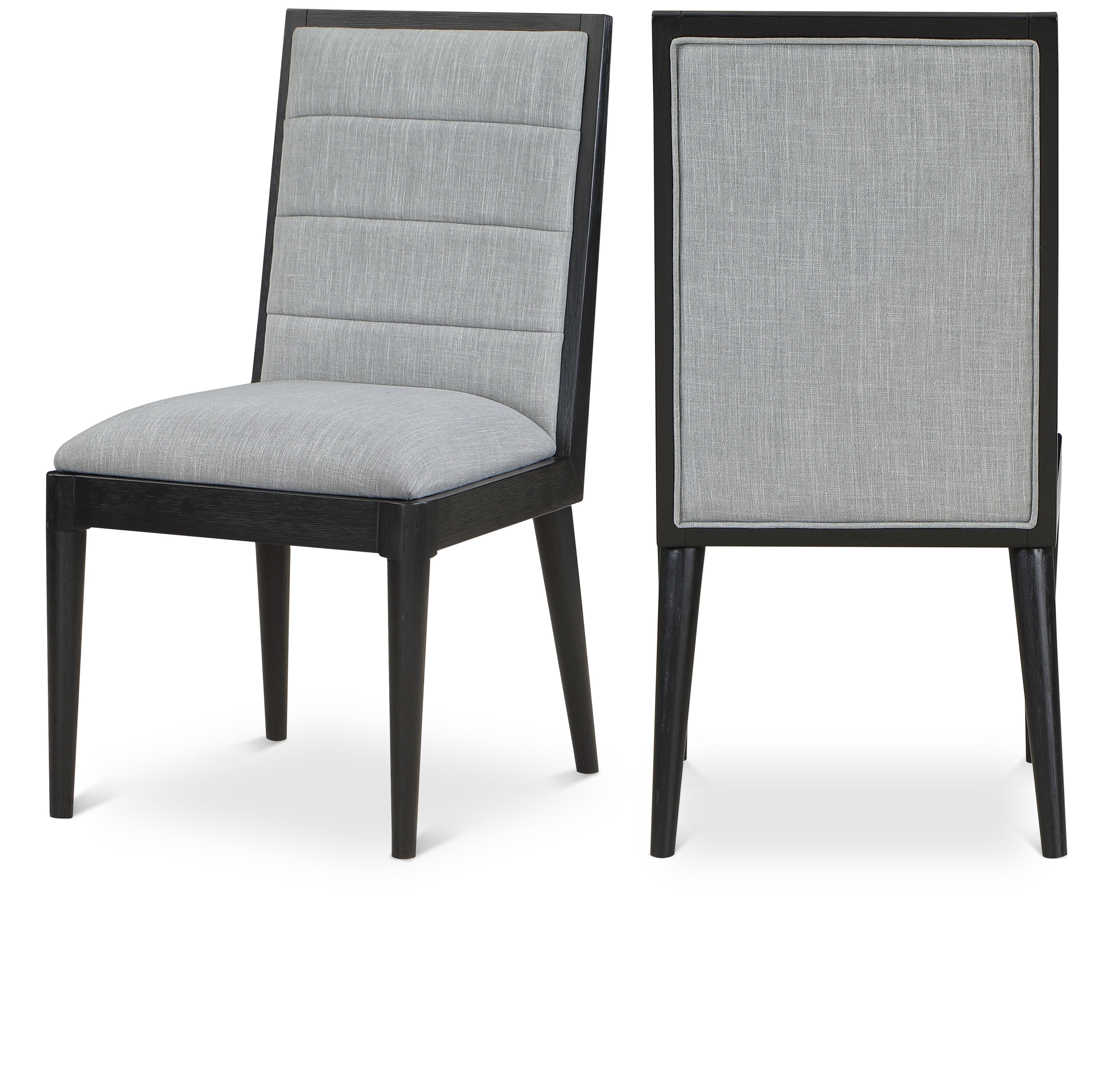 Bristol Linen Textured Fabric Dining Chair, Set of 2