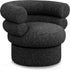 Valentina Linen Textured Fabric Accent Swivel Chair