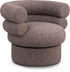 Valentina Linen Textured Fabric Accent Swivel Chair