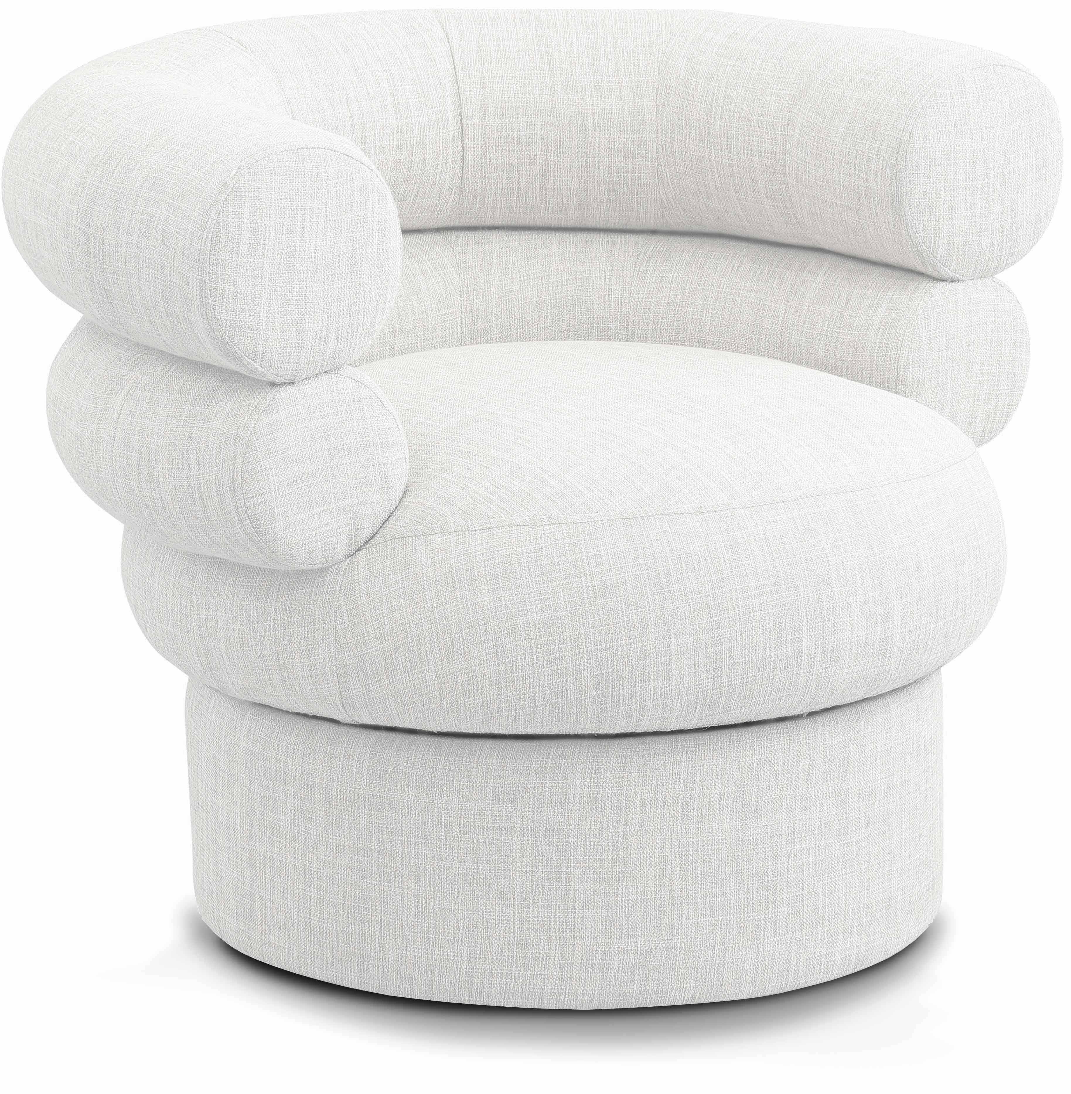 Valentina Linen TextuFabric Accent Swivel Chair