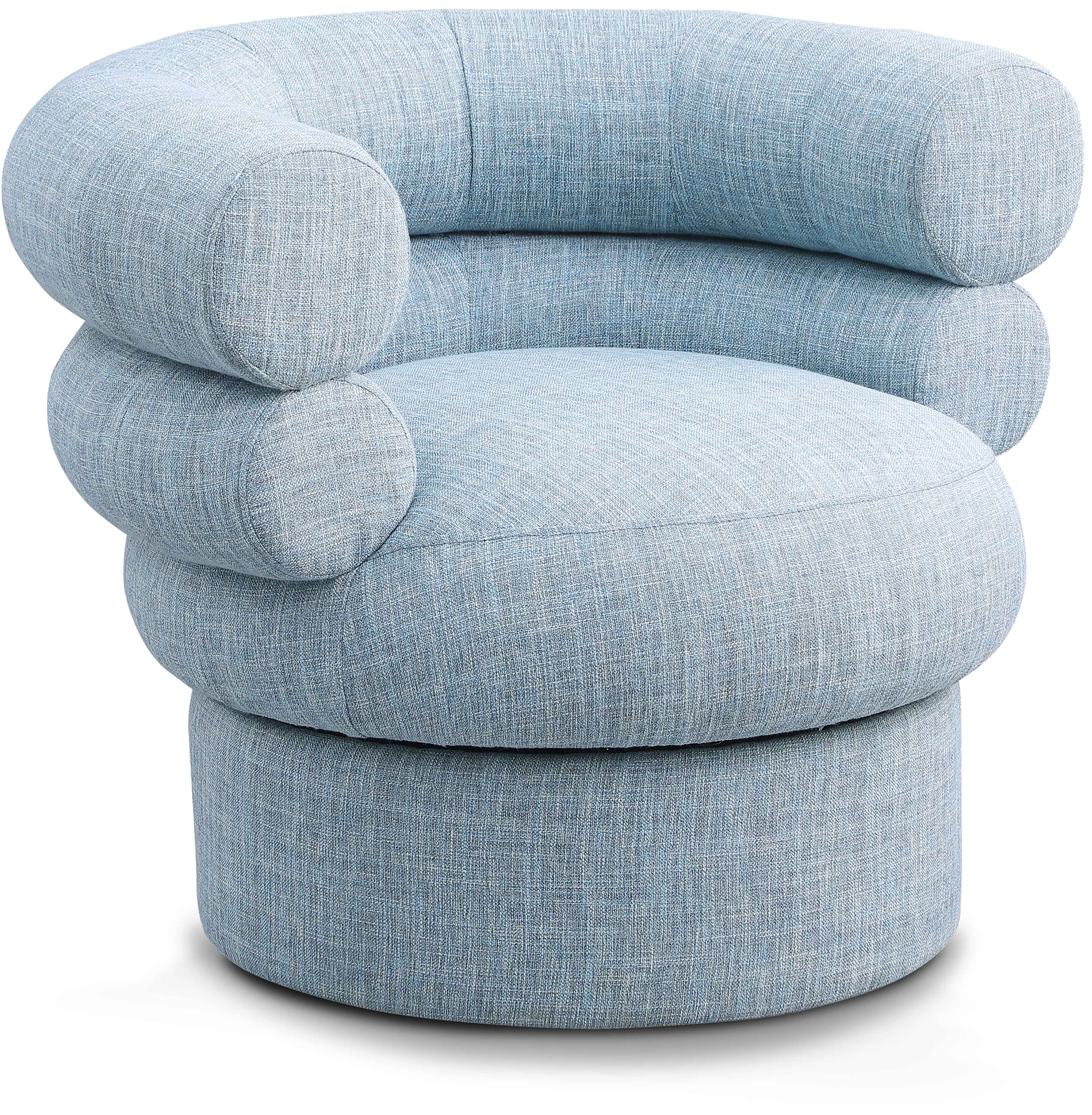 Valentina Linen TextuFabric Accent Swivel Chair