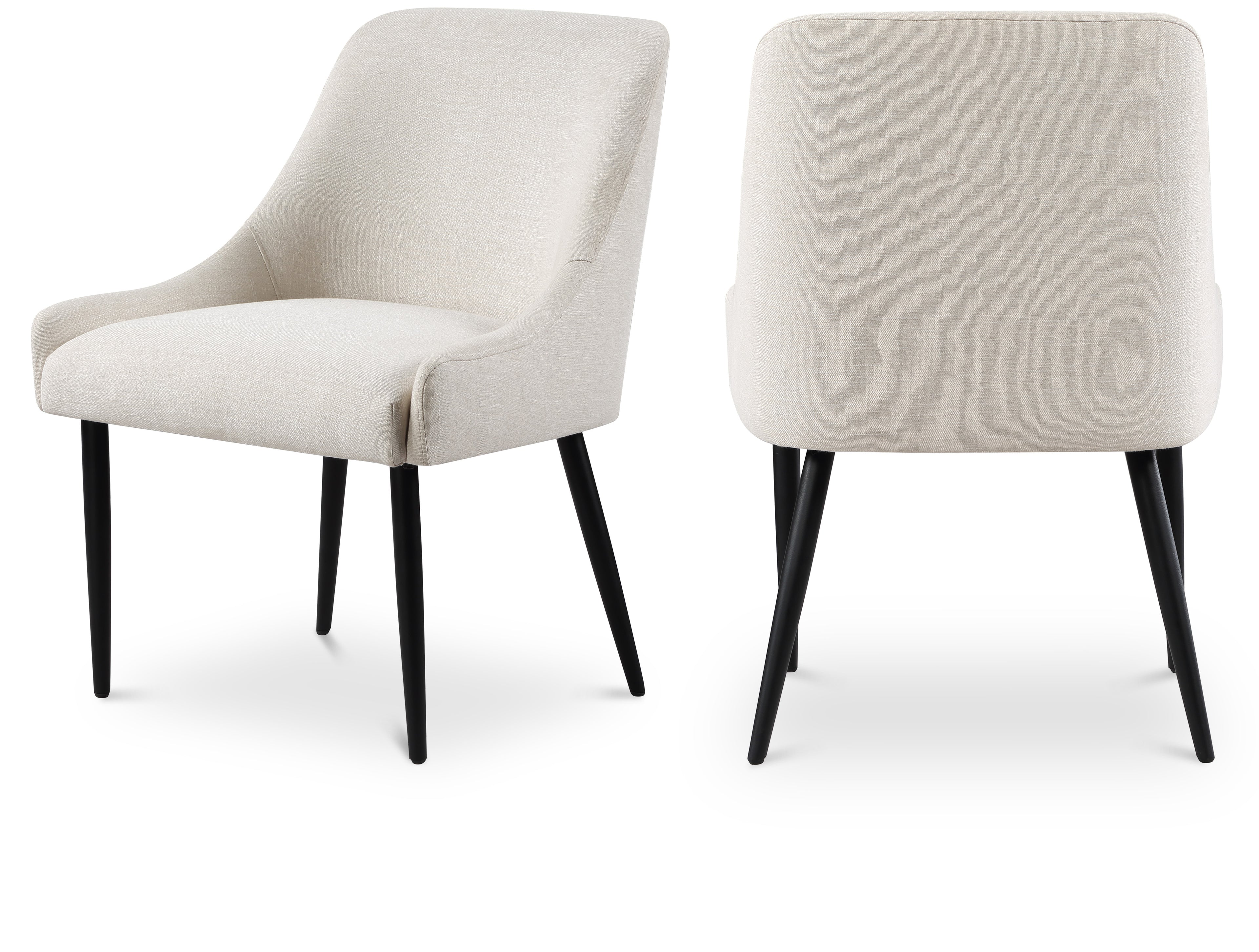 Camden Linen Textured Fabric Dining Chair, Set of 2