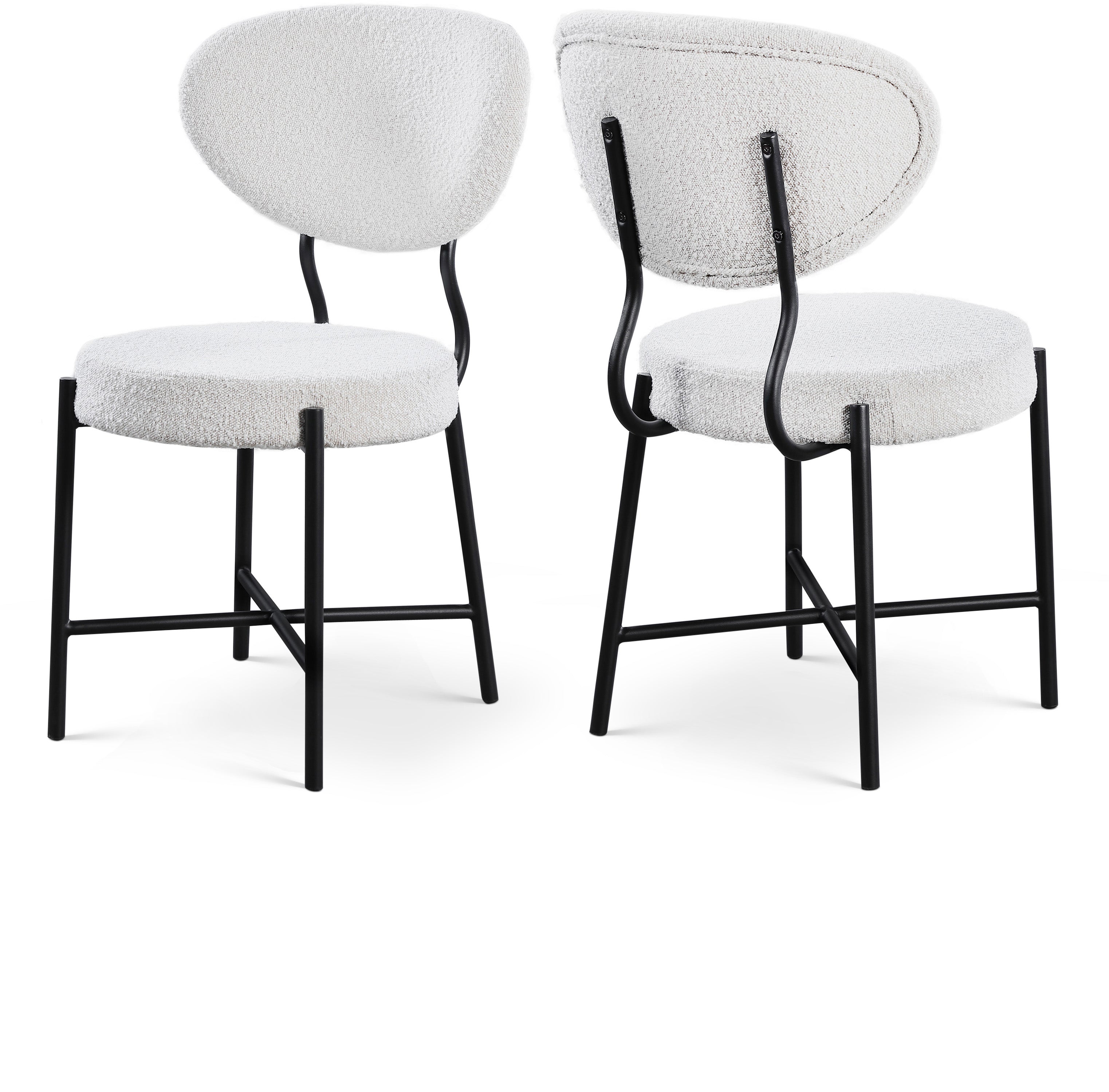 Boucle Fabric Dining Chair