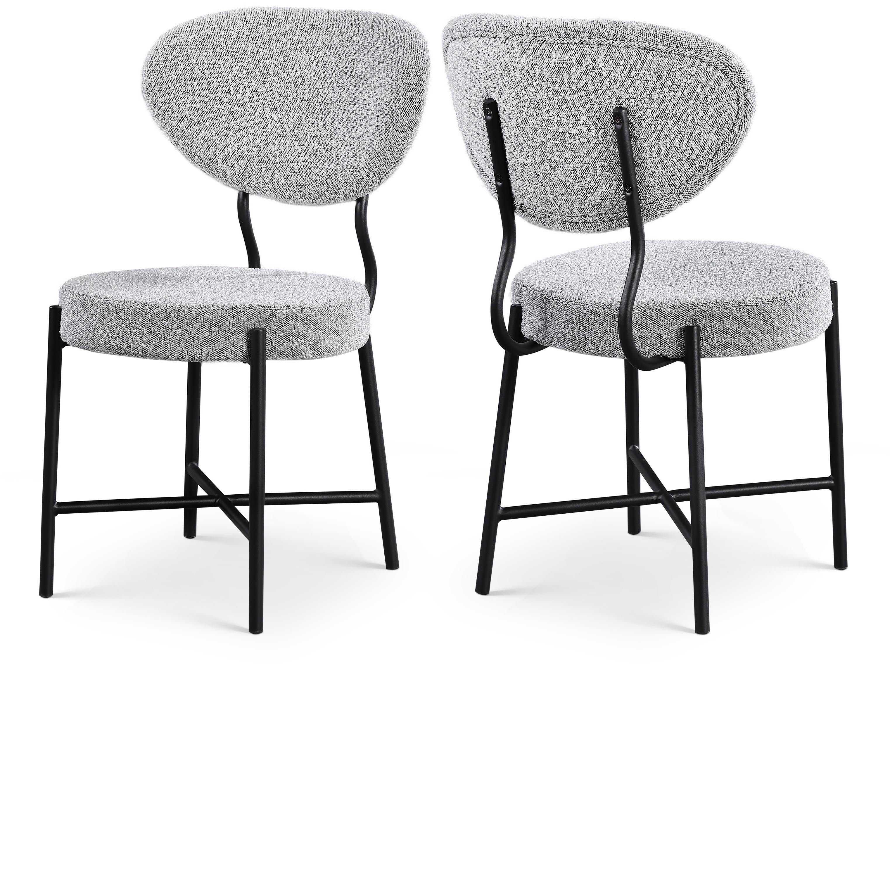 Boucle Fabric Dining Chair