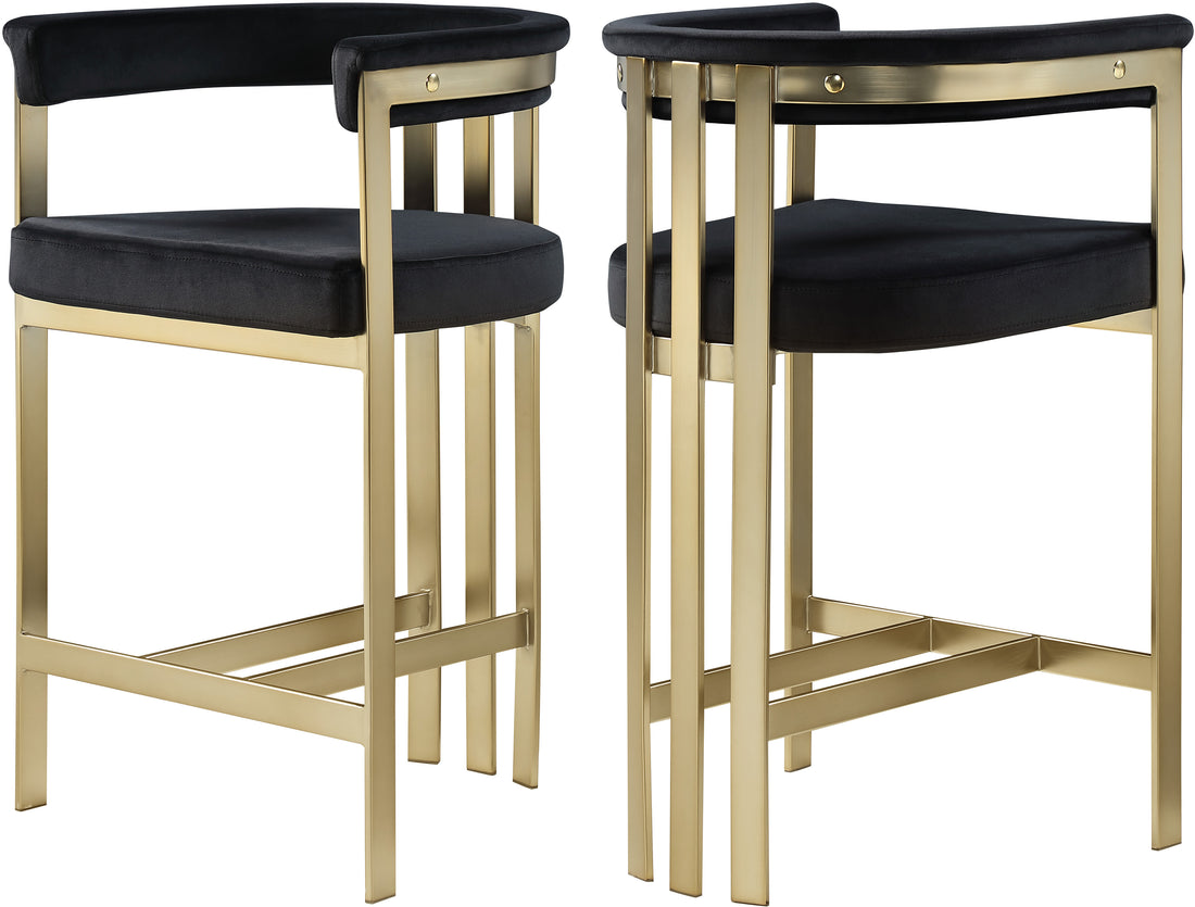 Marcello Velvet Counter Stool, Set of 2