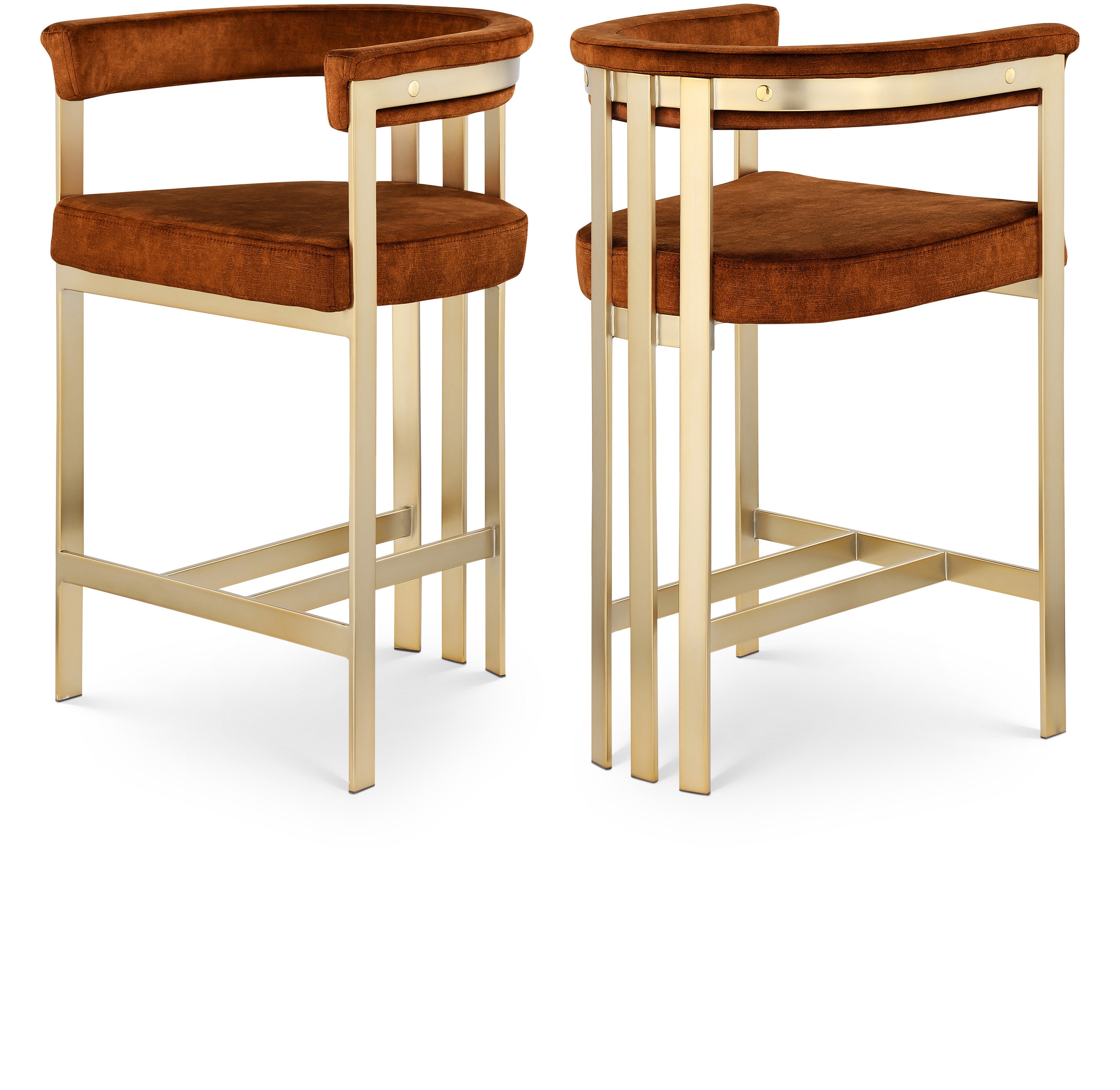 Marcello Velvet Counter Stool, Set of 2