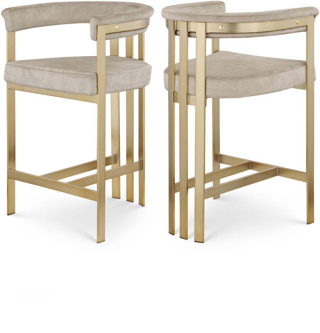 Marcello Velvet Counter Stool, Set of 2