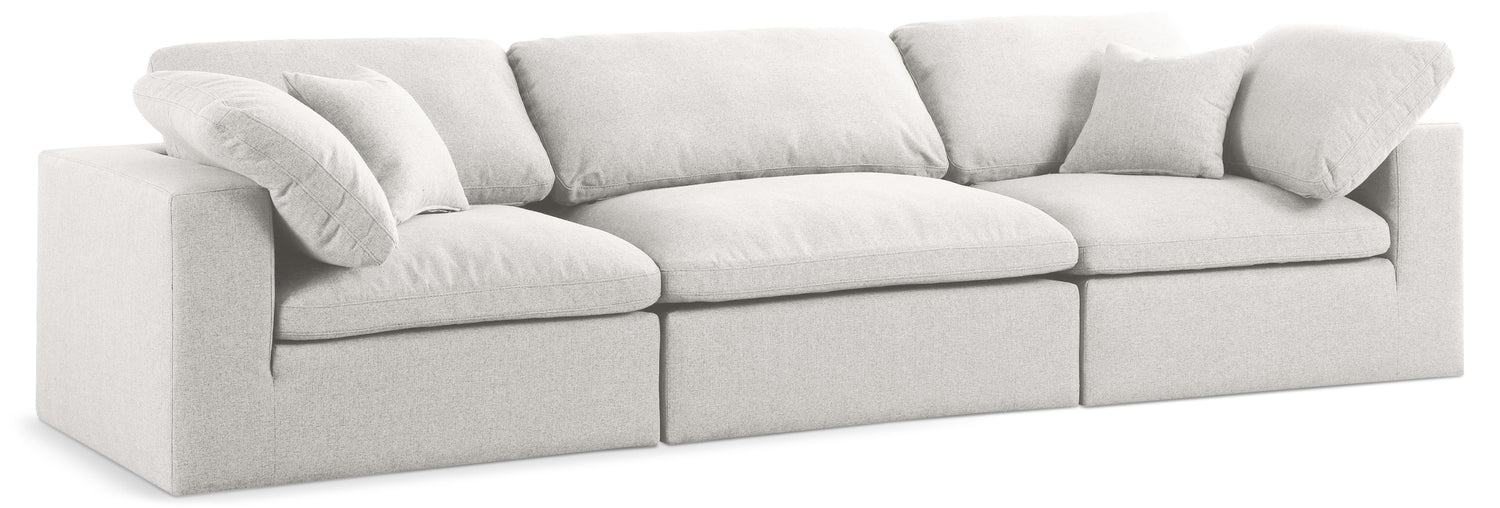 Serene Linen TextuFabric Deluxe Comfort Modular Sofa