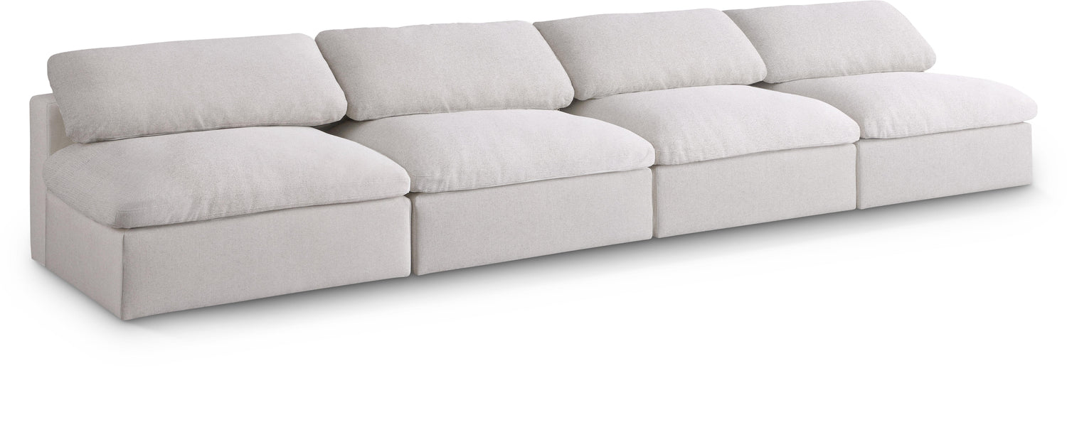 Serene Linen TextuFabric Deluxe Comfort Modular Armless Sofa