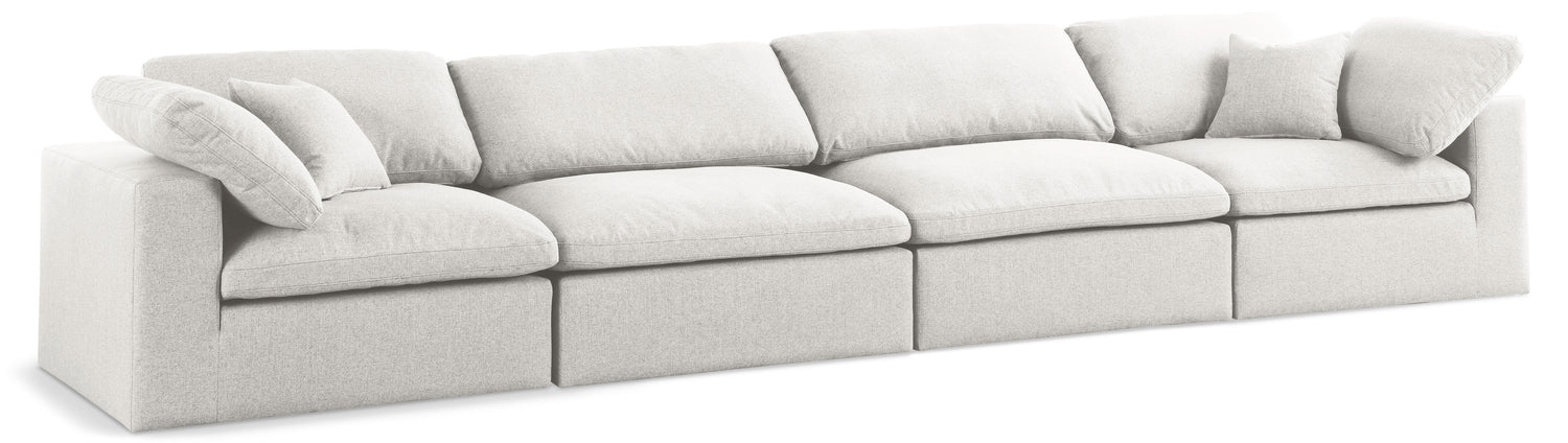 Serene Linen TextuFabric Deluxe Comfort Modular Sofa