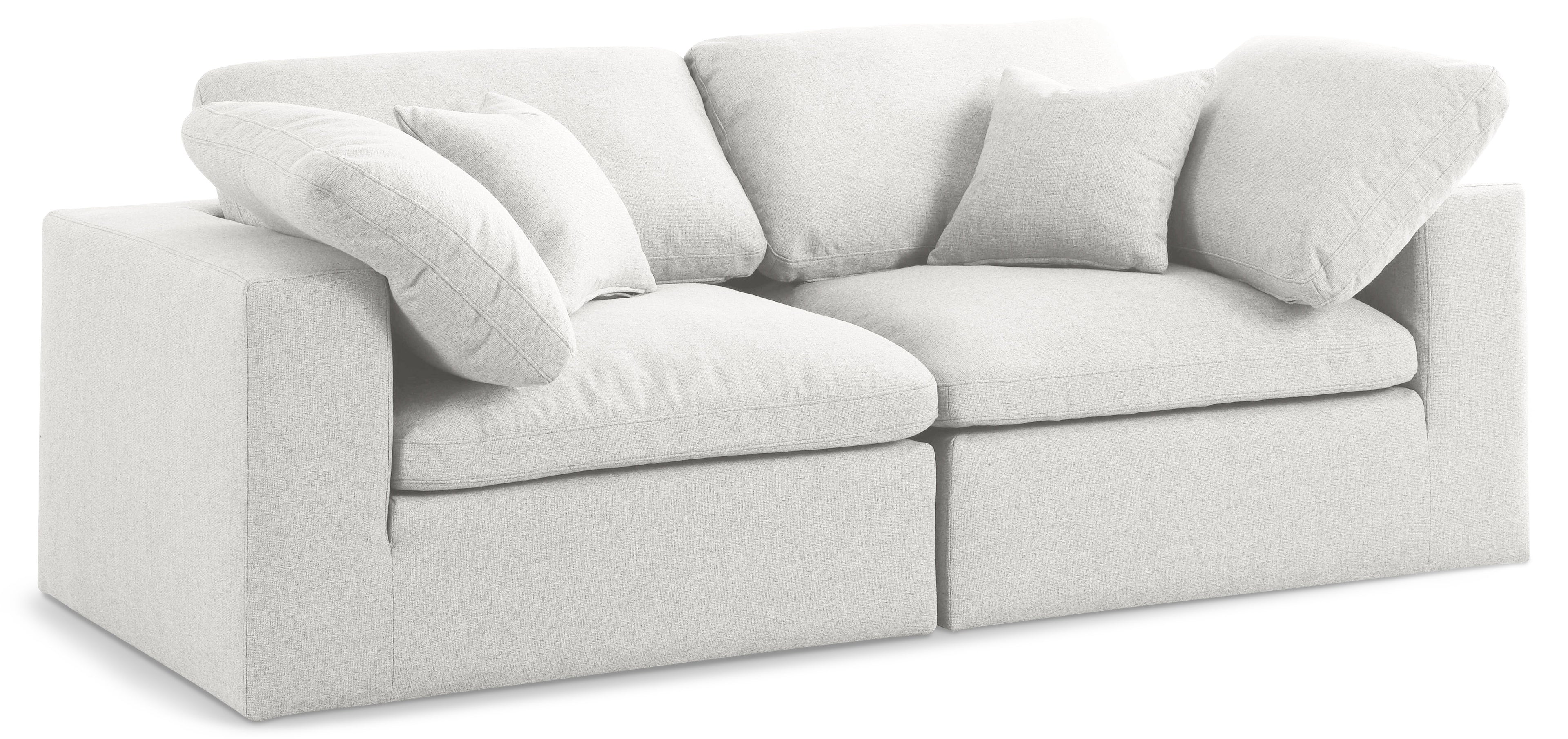 Serene Linen TextuFabric Deluxe Comfort Modular Sofa