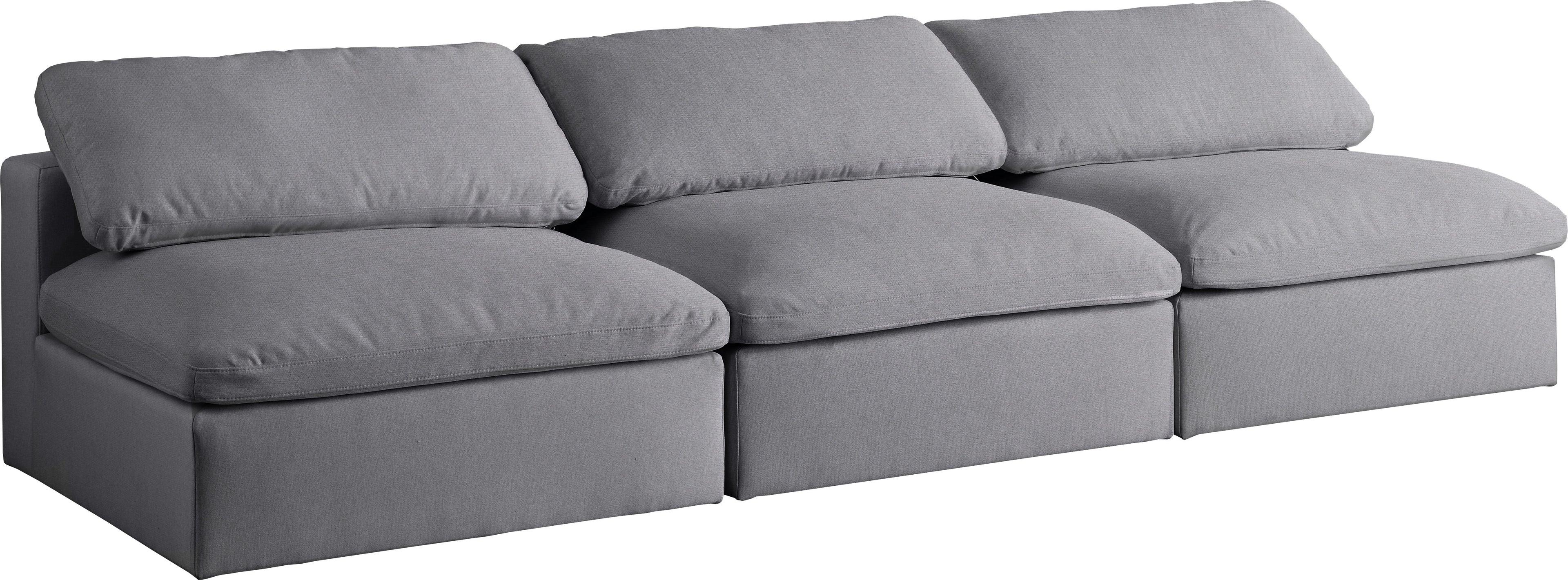 Serene Linen TextuFabric Deluxe Comfort Modular Armless Sofa