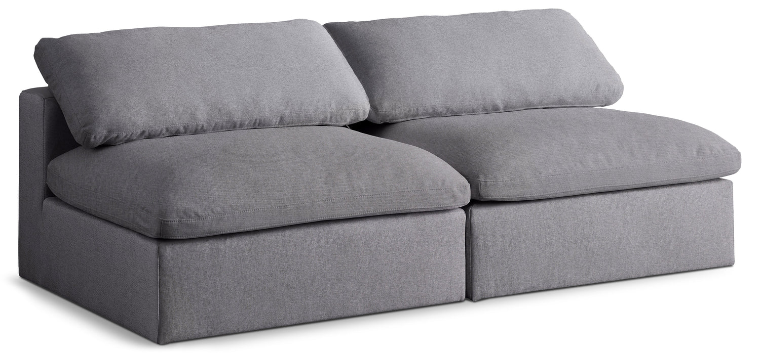 Serene Linen TextuFabric Deluxe Comfort Modular Armless Sofa