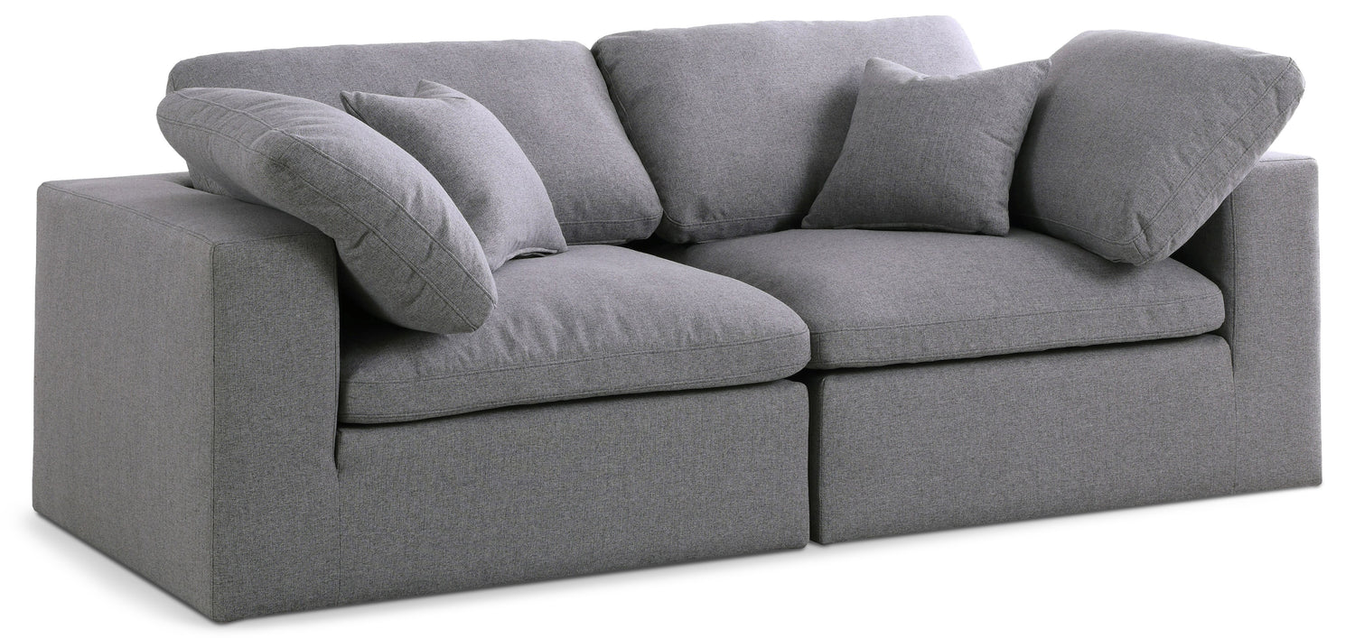 Serene Linen TextuFabric Deluxe Comfort Modular Sofa