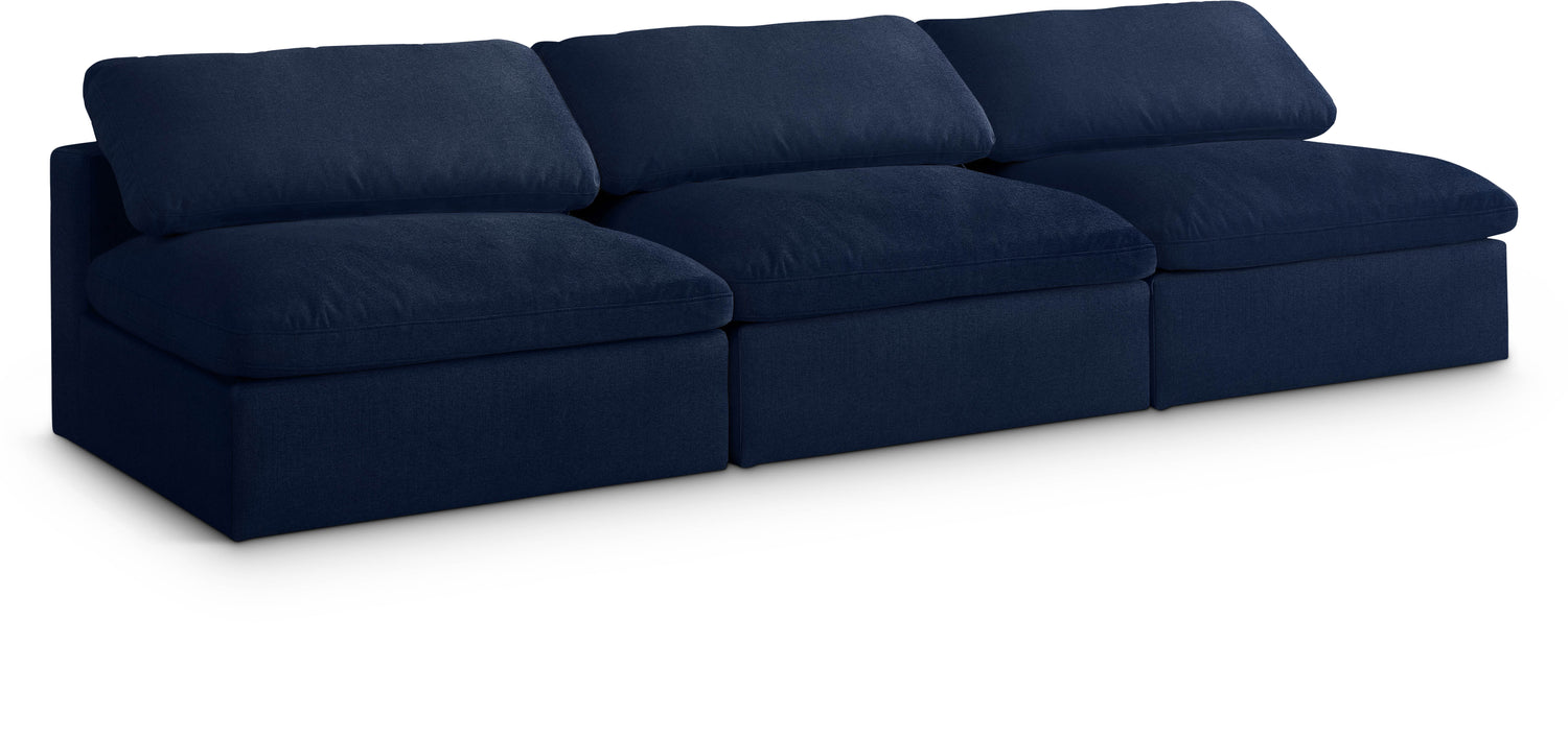 Serene Linen TextuFabric Deluxe Comfort Modular Armless Sofa