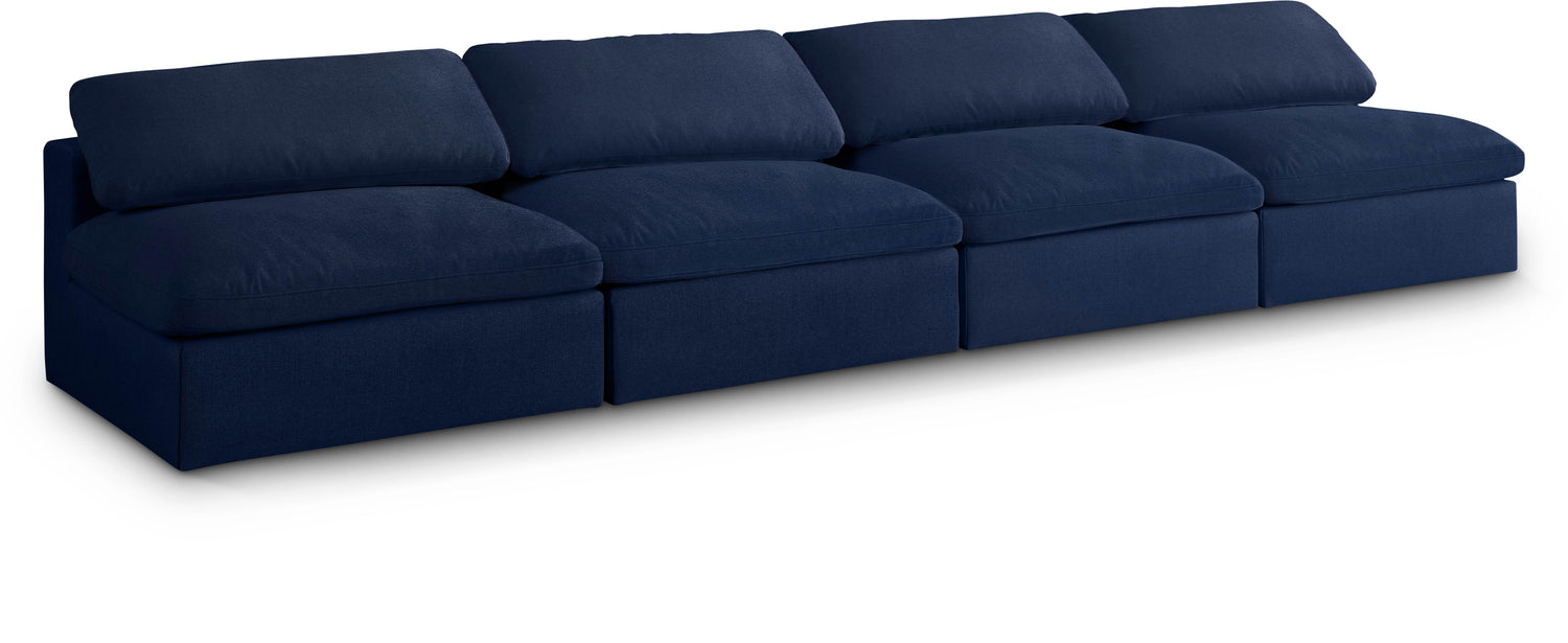 Serene Linen TextuFabric Deluxe Comfort Modular Armless Sofa