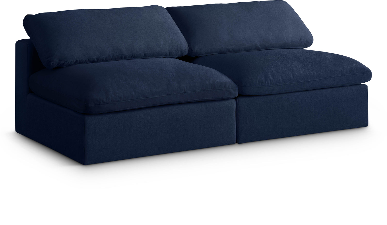 Serene Linen TextuFabric Deluxe Comfort Modular Armless Sofa