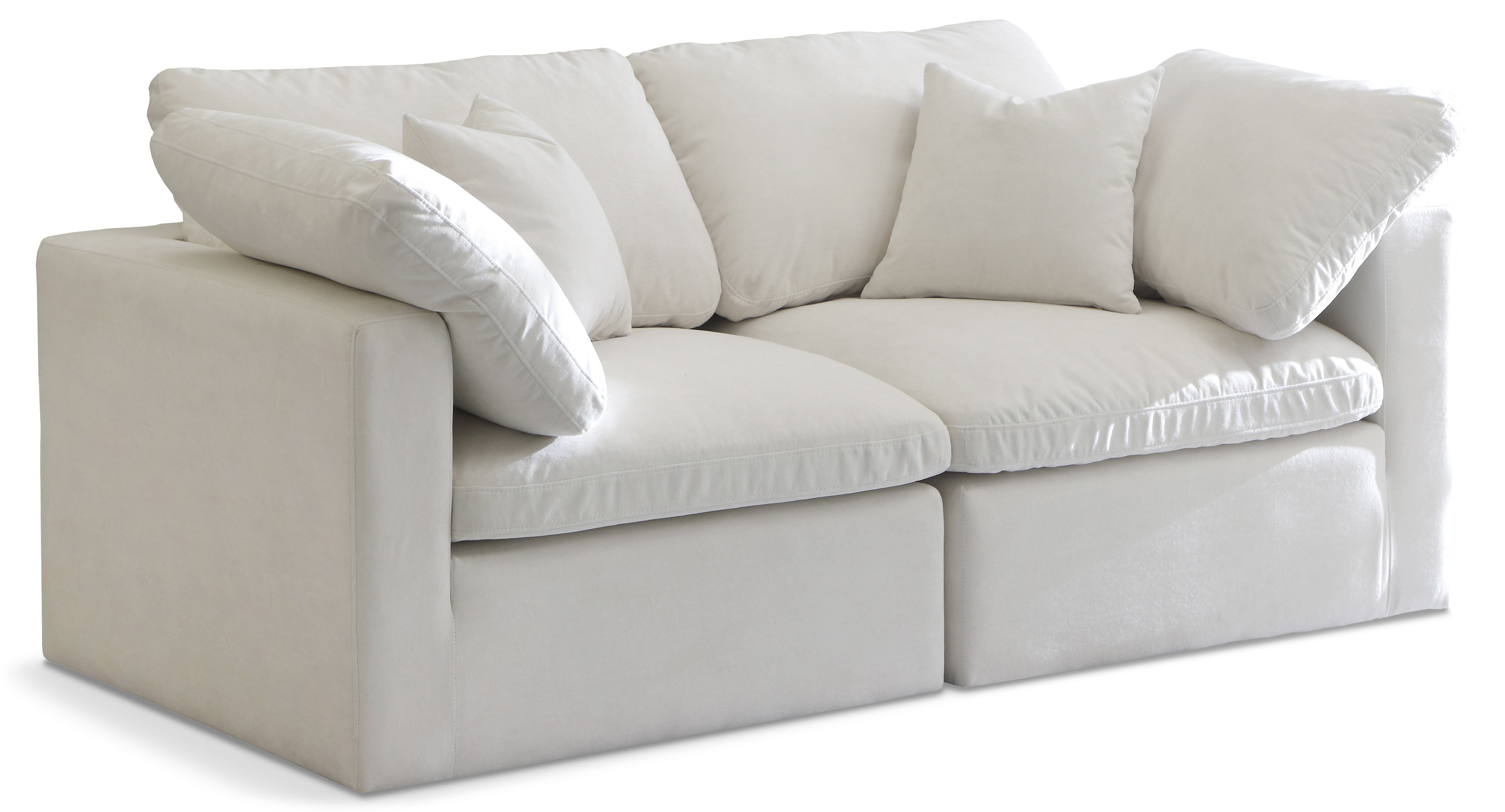 Plush Velvet Standard Comfort Modular Sofa