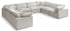 Plush Cream Velvet Standard Comfort Modular Sectional