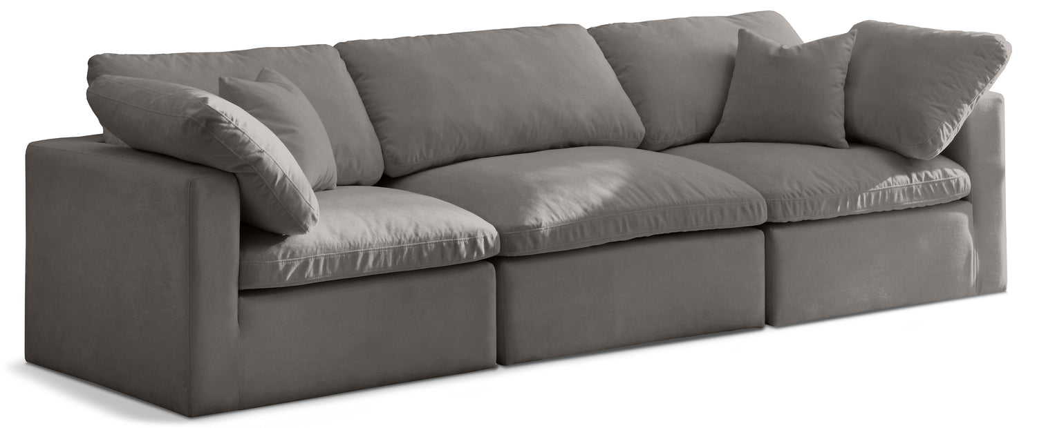 Plush Velvet Standard Comfort Modular Sofa