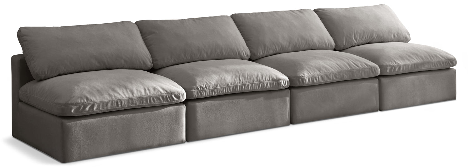 Plush Velvet Standard Comfort Modular Sofa