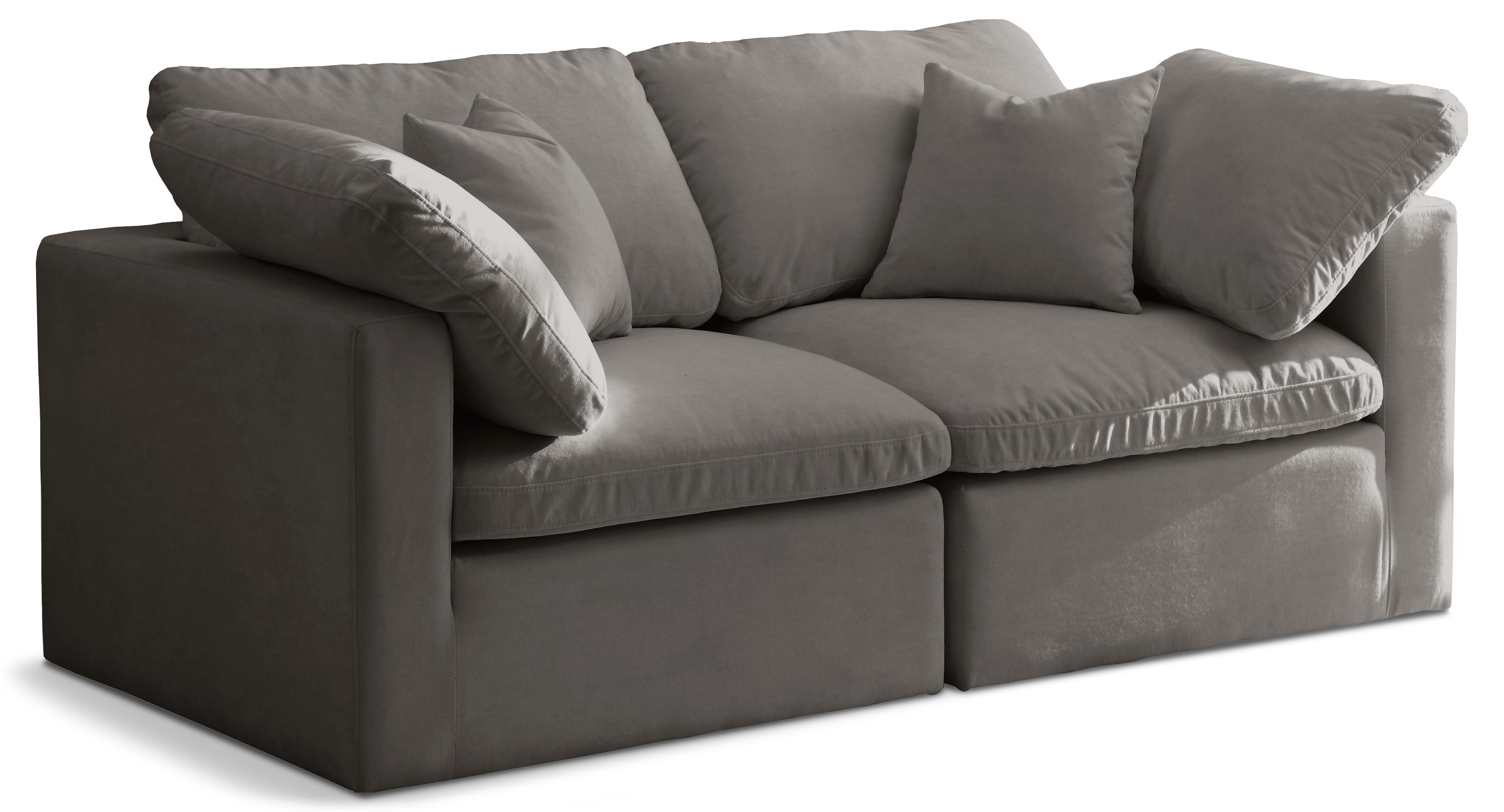 Plush Velvet Standard Comfort Modular Sofa