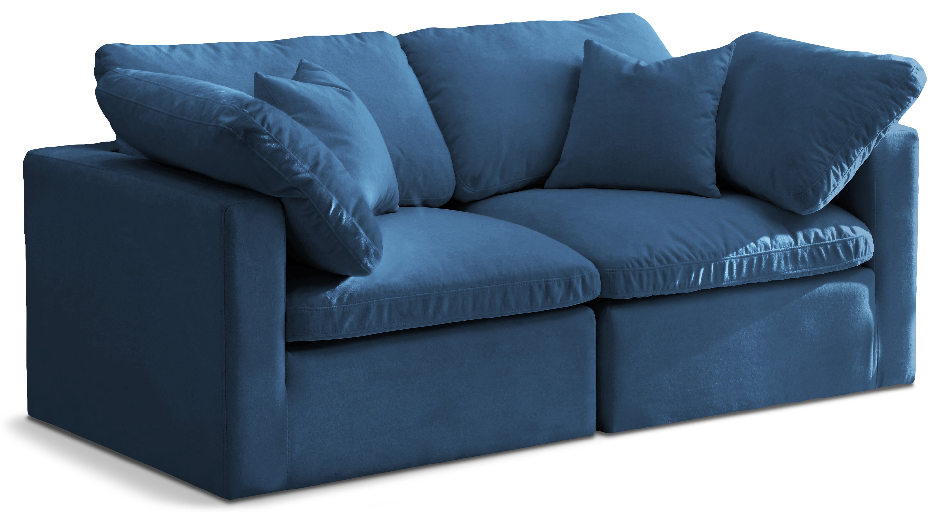 Plush Velvet Standard Comfort Modular Sofa